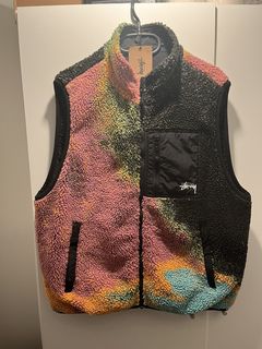 Stussy Stussy jacquard dye Sherpa vest | Grailed