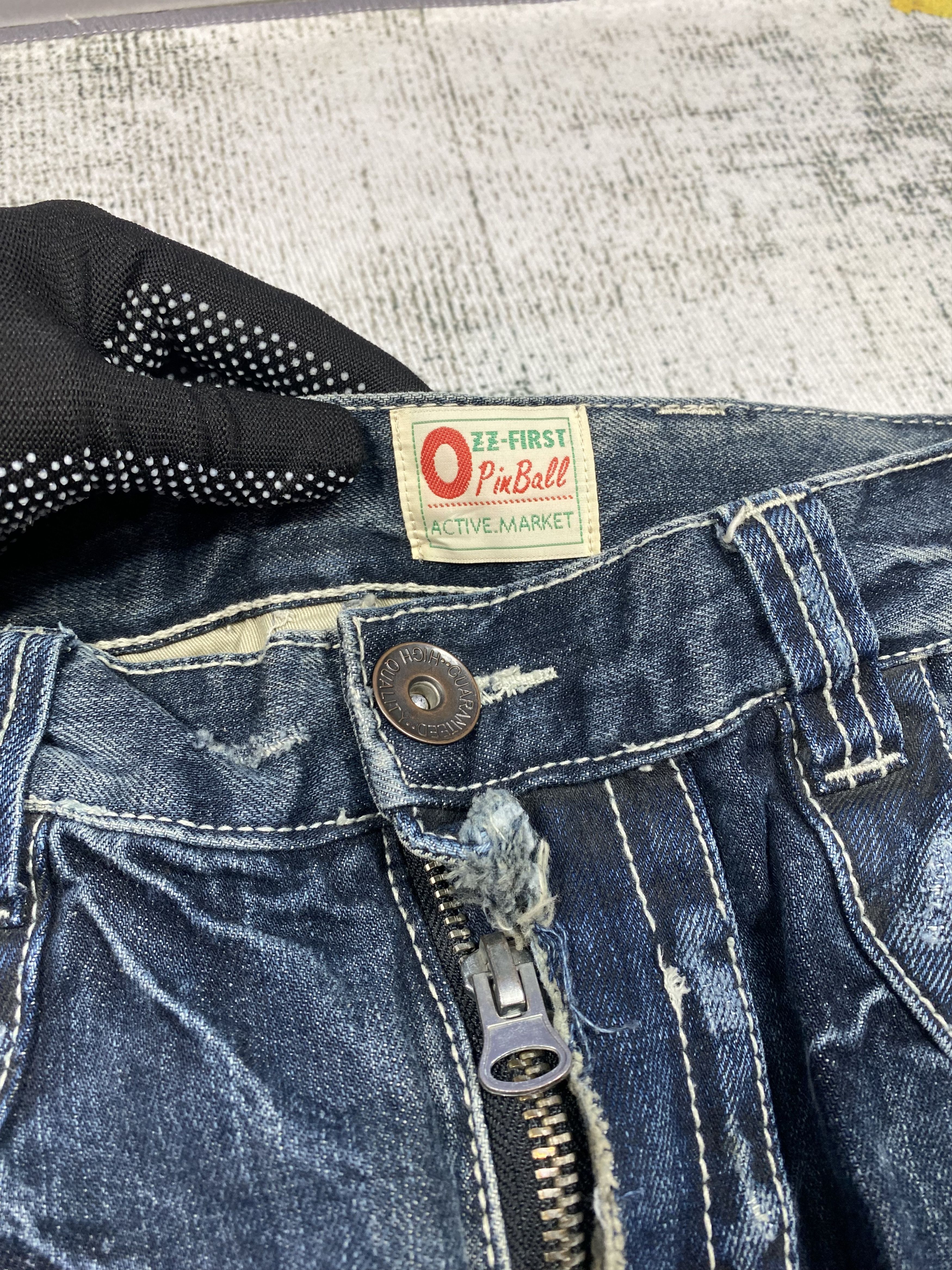 Japanese Brand SICKS💥Japanese Distressed Denim Whiskers Rusty Faded Jeans Size US 30 / EU 46 - 9 Thumbnail