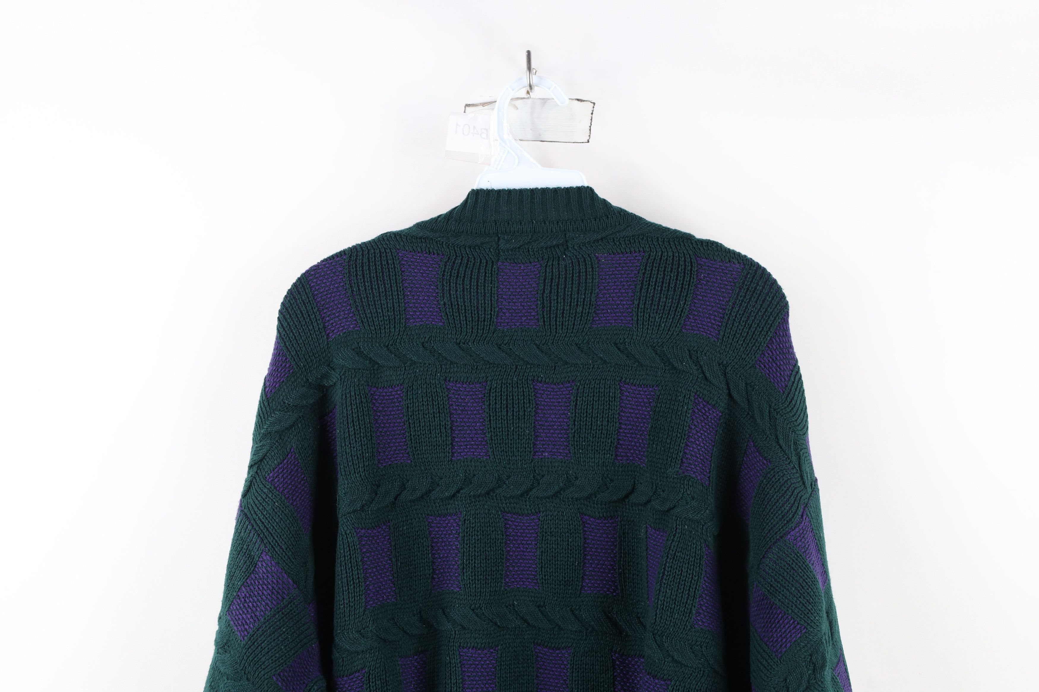 Vintage Vintage 90s Streetwear Chunky Cable Knit Crewneck Sweater Size XL / US 12-14 / IT 48-50 - 10 Thumbnail