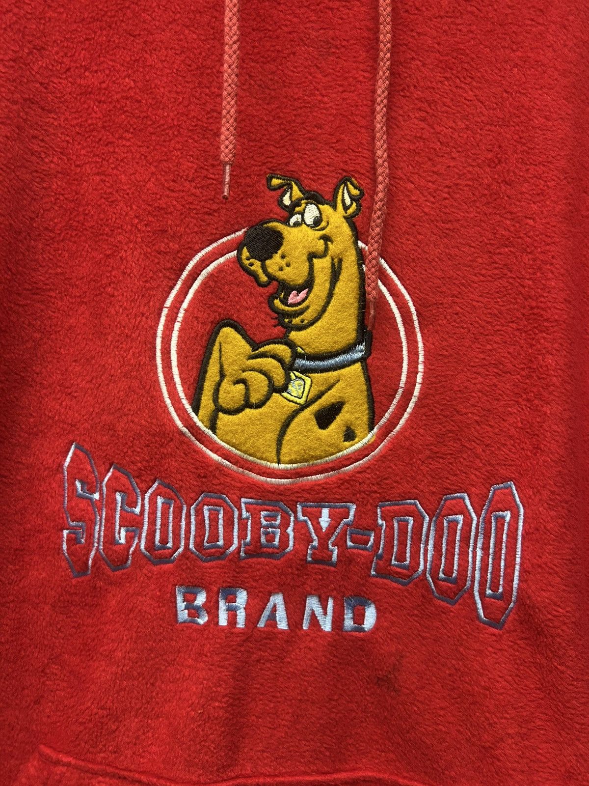 Cartoon Network Vintage Scooby Doo Embroidered Red Fleece Hoodie Size US M / EU 48-50 / 2 - 2 Thumbnail