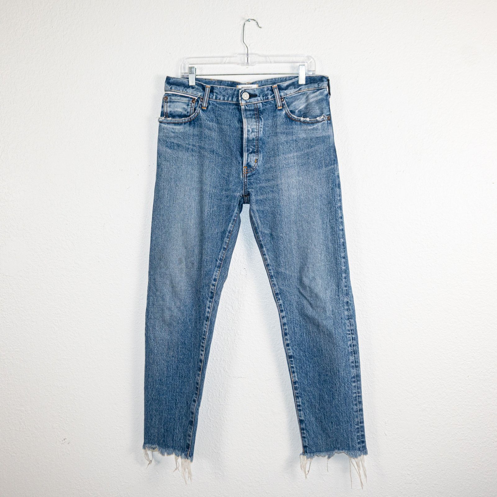 MOUSSY Vintage size 31 Burbank high Rise Denim Jeans raw