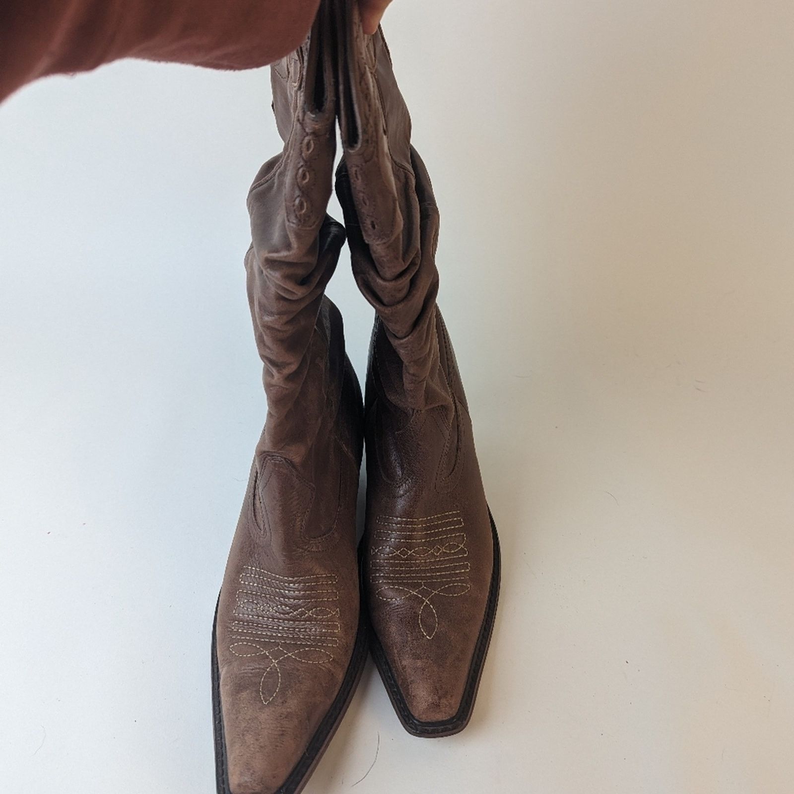 Steve Madden Steve Madden “Saddle” Slouchy Cowboy Boots Size US 7.5 / IT 37.5 - 2 Thumbnail