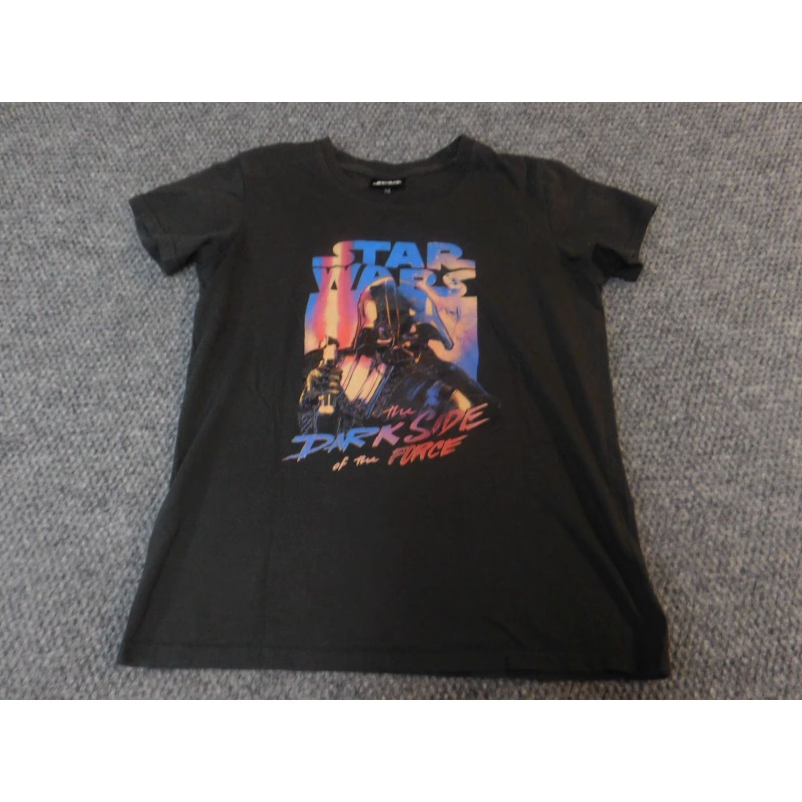 Star Wars Star Wars Womens Shirt XS Gray Crew Neck Pullover T-Shirt Casual Cotton Rayon Stars Regular Short Sleeve Button Vintage No Size XS / US 0-2 / IT 36-38 - 2 Thumbnail
