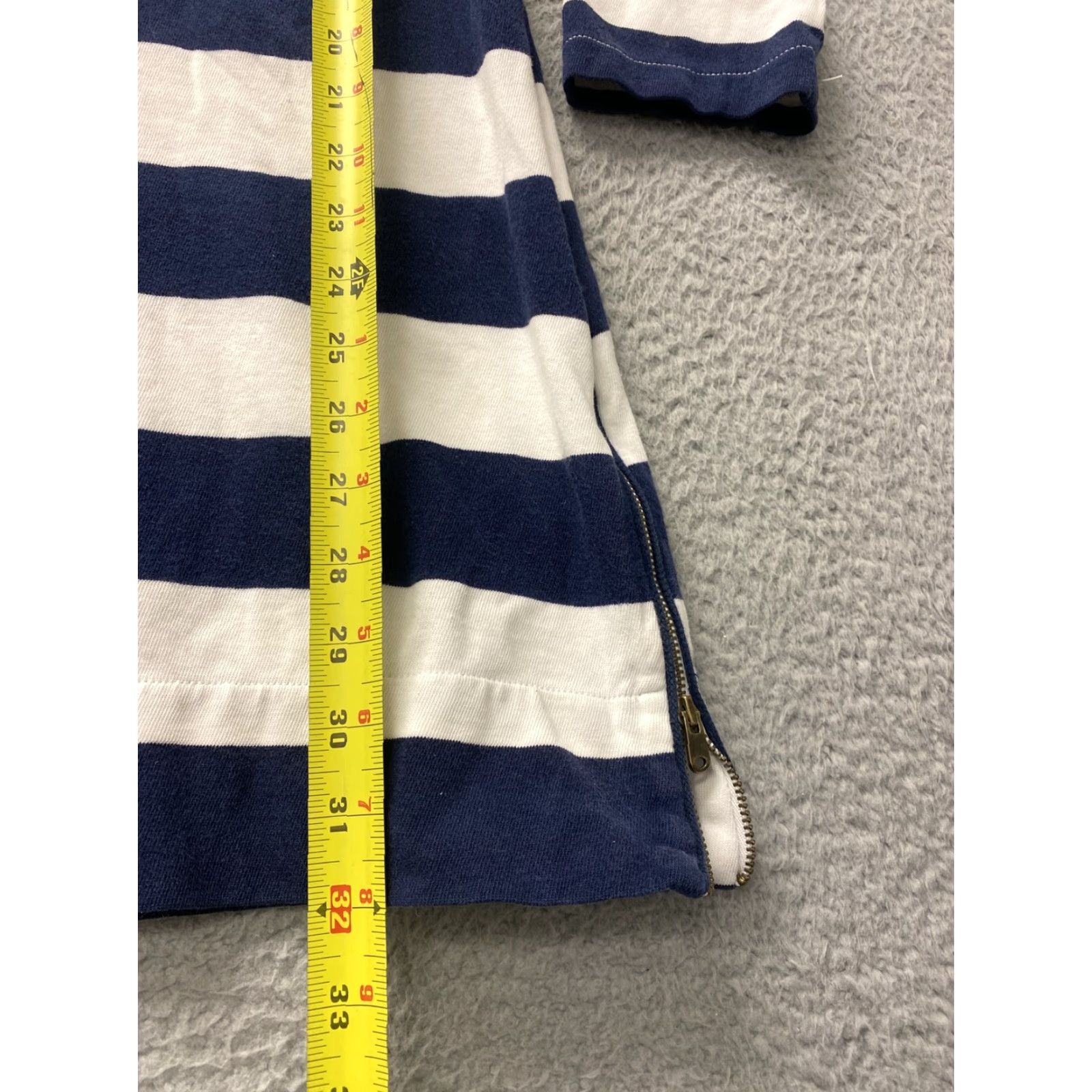 J.Crew J.CREW Dress Womens Small Navy White Stripe Tee Shirt Cotton Knit /106-20 Size S / US 4 / IT 40 - 4 Thumbnail