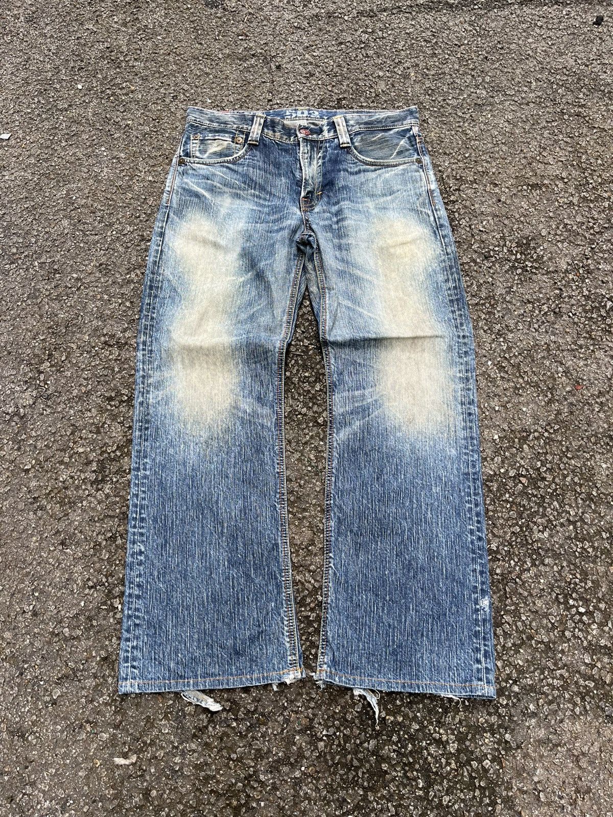 Japanese Brand Edwin 503 Boot Cut Denim Rusty Clawmark Jeans Faded Blue Size US 34 / EU 50 - 1 Thumbnail