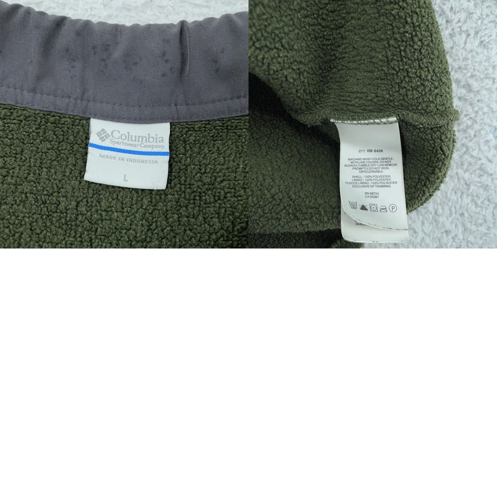 Vintage Columbia Fleece Jacket Mens Large Green Hiking Long Sleeve 1/4 Zip Pullover Jacket Size US L / EU 52-54 / 3 - 8 Thumbnail