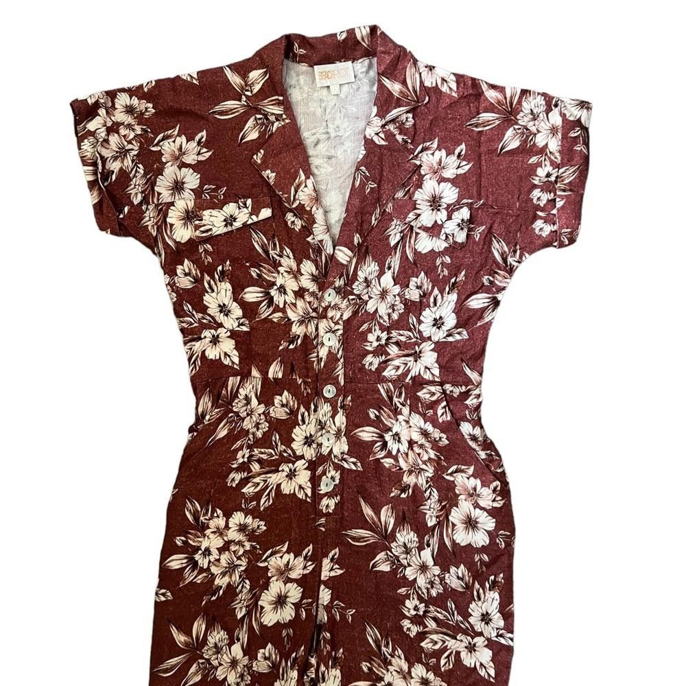 Beach Riot BEACH RIOT Jill Jumpsuit in Mauve Floral Size Large Size 36" / US 14 / IT 50 - 7 Thumbnail