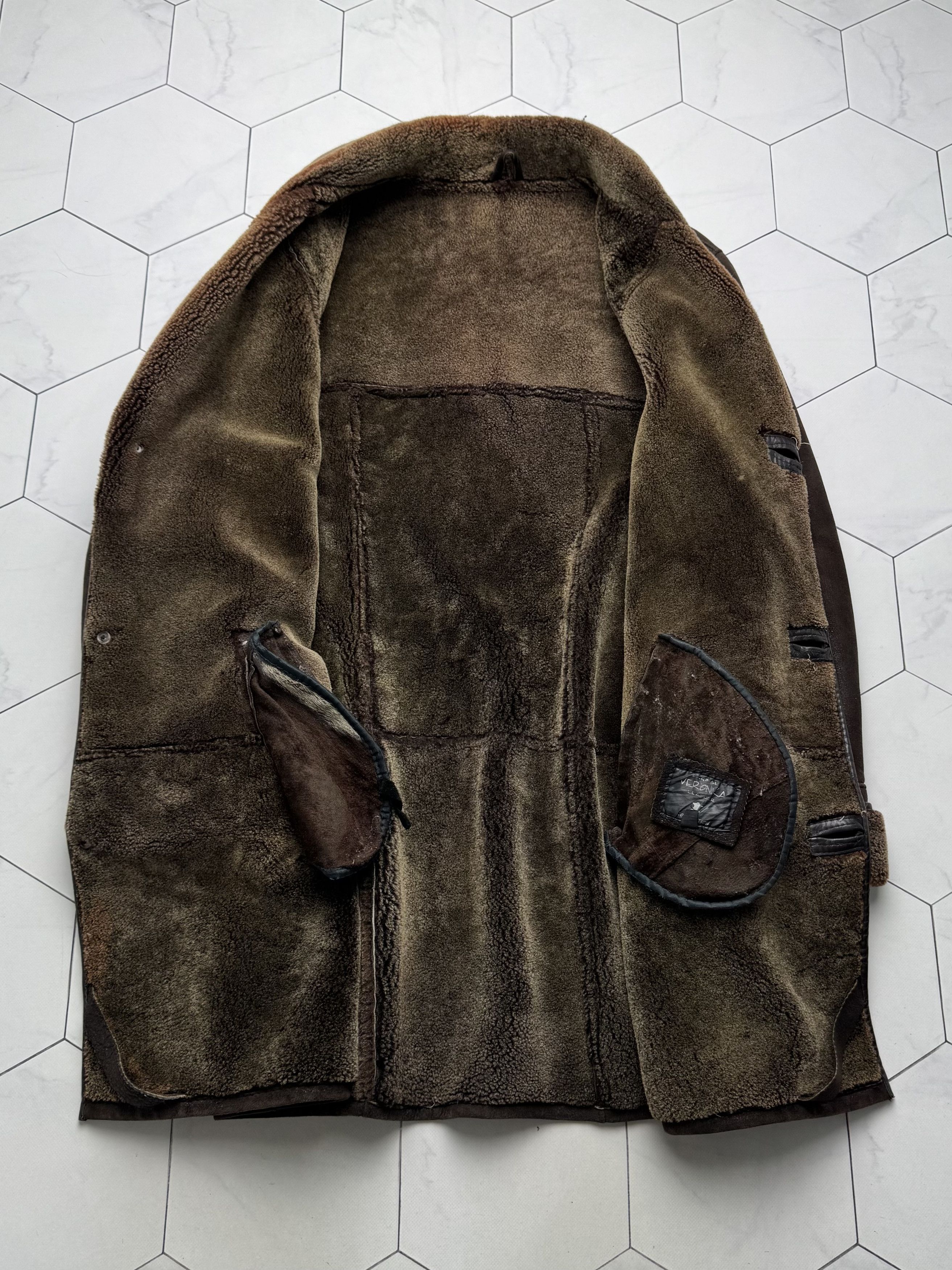 Vintage Vintage Real Sheepskin Coat(B409)E2D15 Size US XXL / EU 58 / 5 - 11 Thumbnail