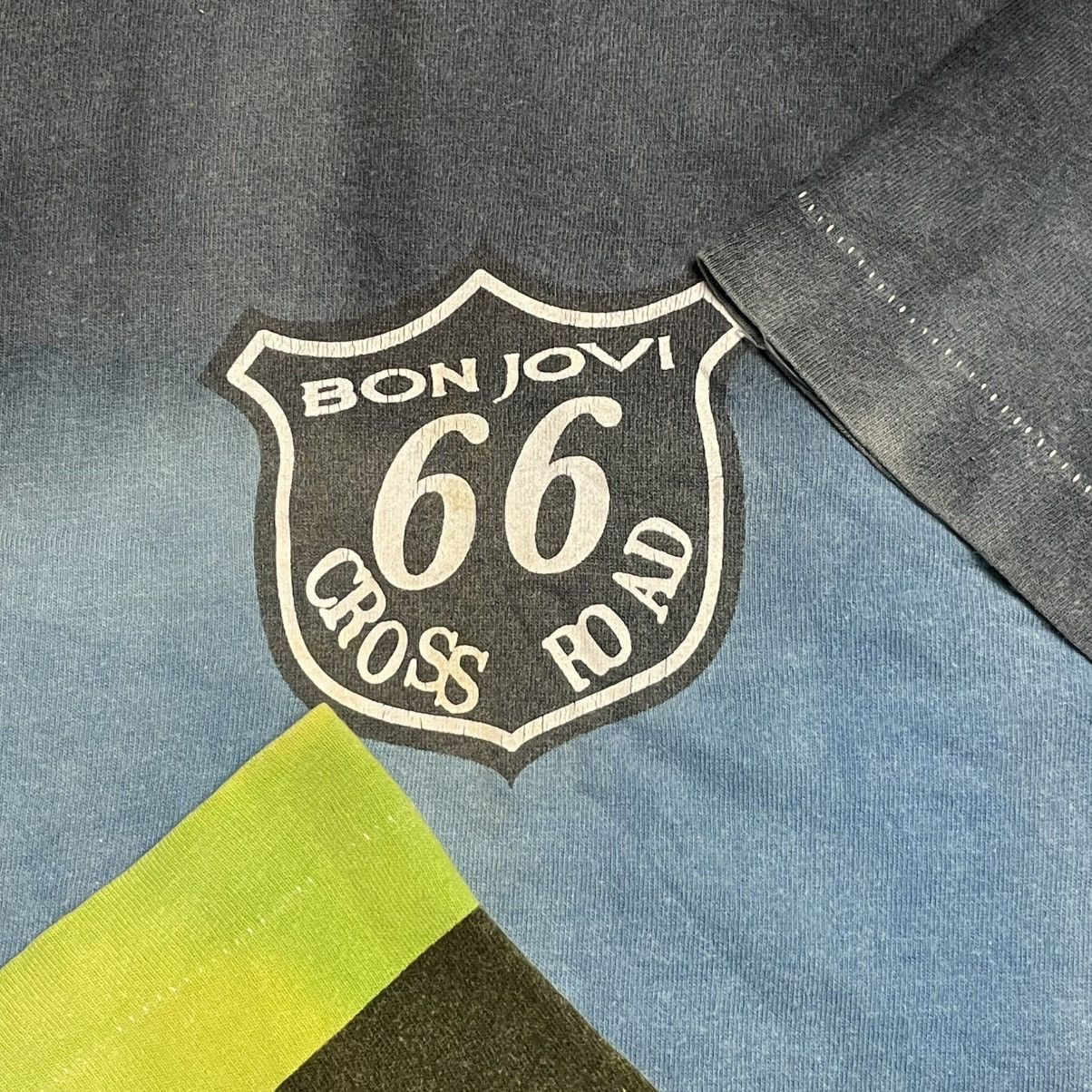 Bon Jovi × Brockum × Vintage Rare Vintage 90’s BON JOVI Cross Road 66 Full Print Tee Size US XL / EU 56 / 4 - 5 Thumbnail