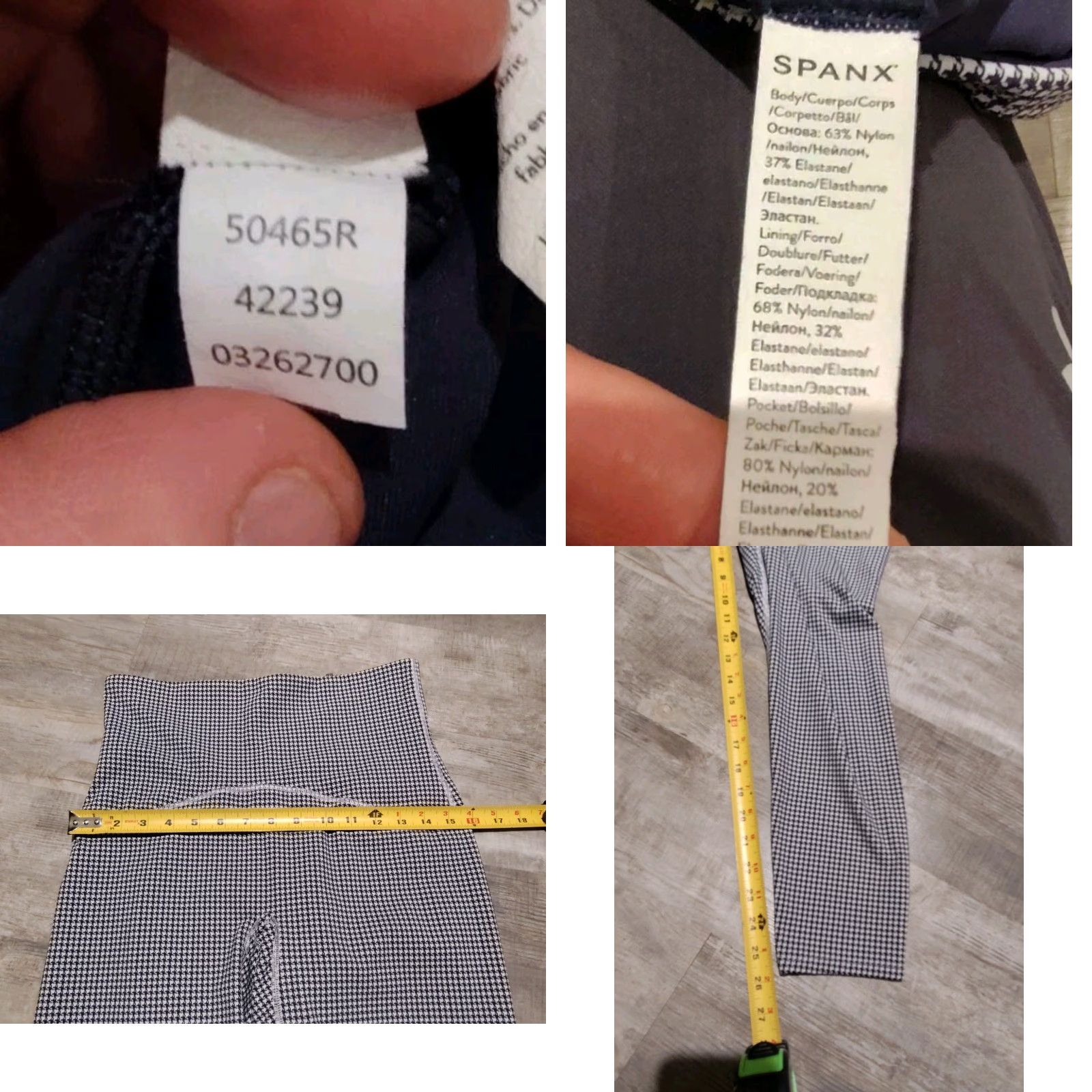 Spanx Spanx Booty Boost Houndstooth Leggings Size Large Women Activewear Slim Fit Ankle Blue Size 36" / US 14 / IT 50 - 8 Thumbnail