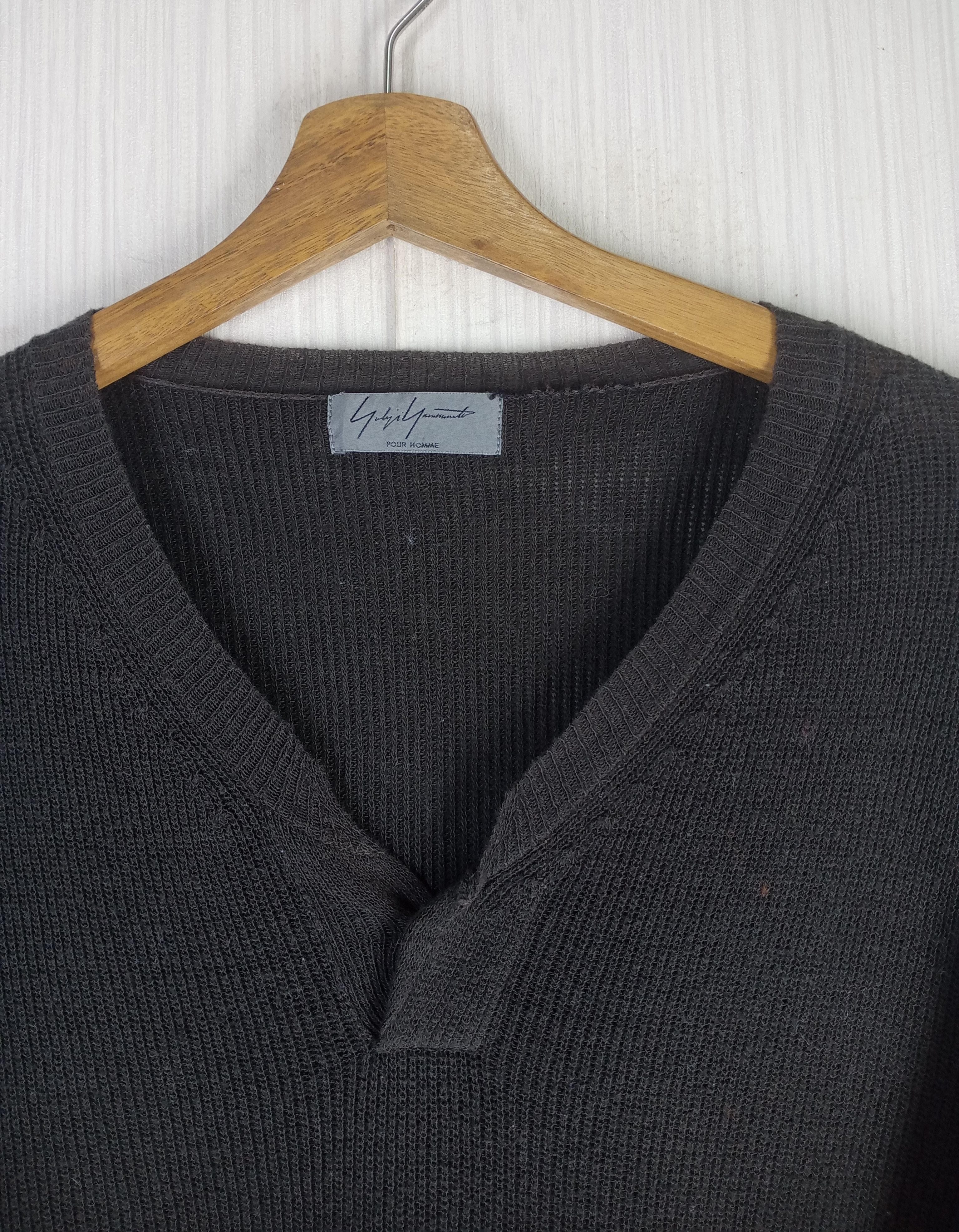 Yohji Yamamoto Rare Vintage Yohji Yamamoto Pour Homme Signature Knitwear Size US L / EU 52-54 / 3 - 3 Thumbnail