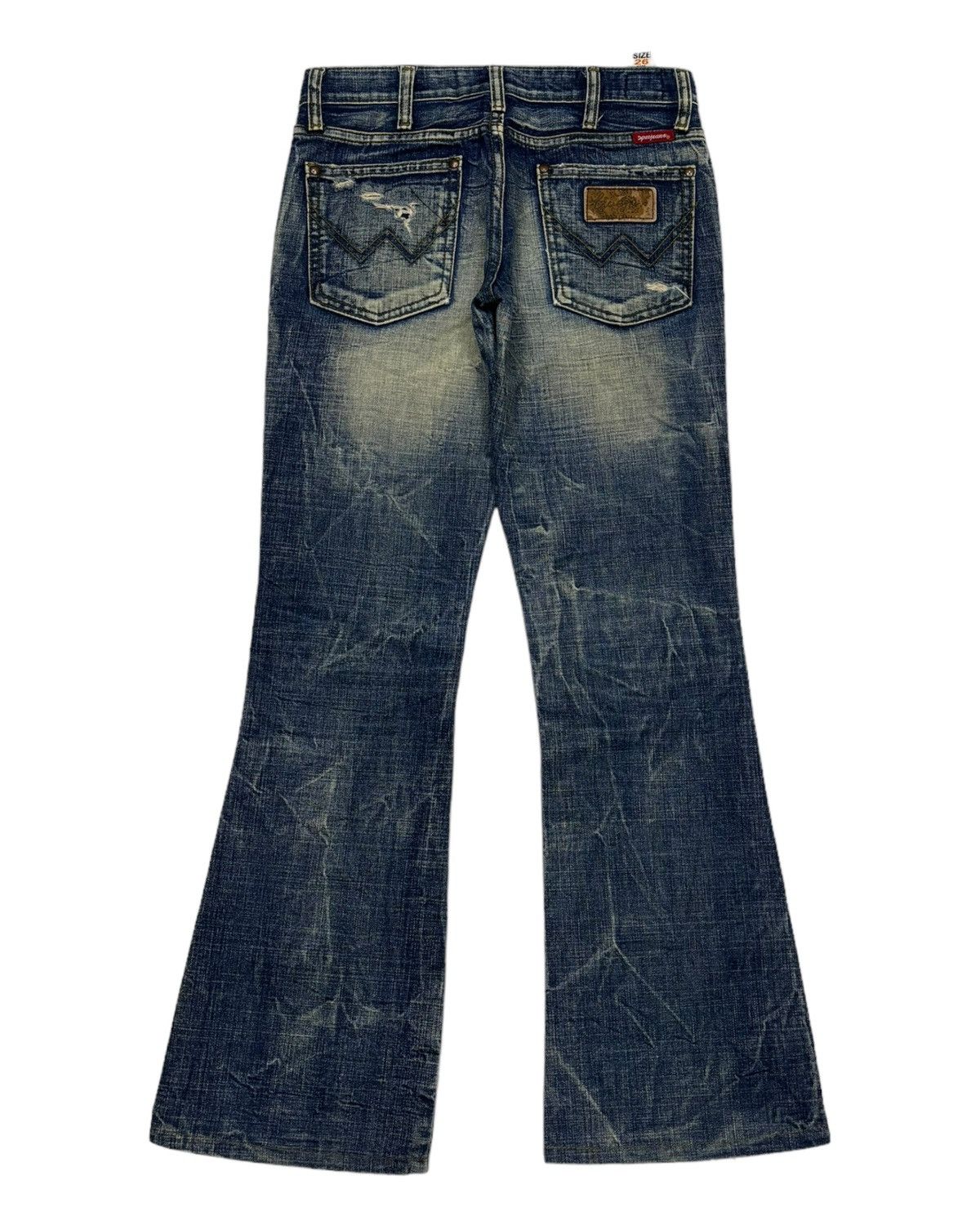 45rpm × Japanese Brand FLARE JEANS 5PM DISTRESSED FLARE DENIM JEANS Size 27" / US 4 / IT 40 - 8 Thumbnail