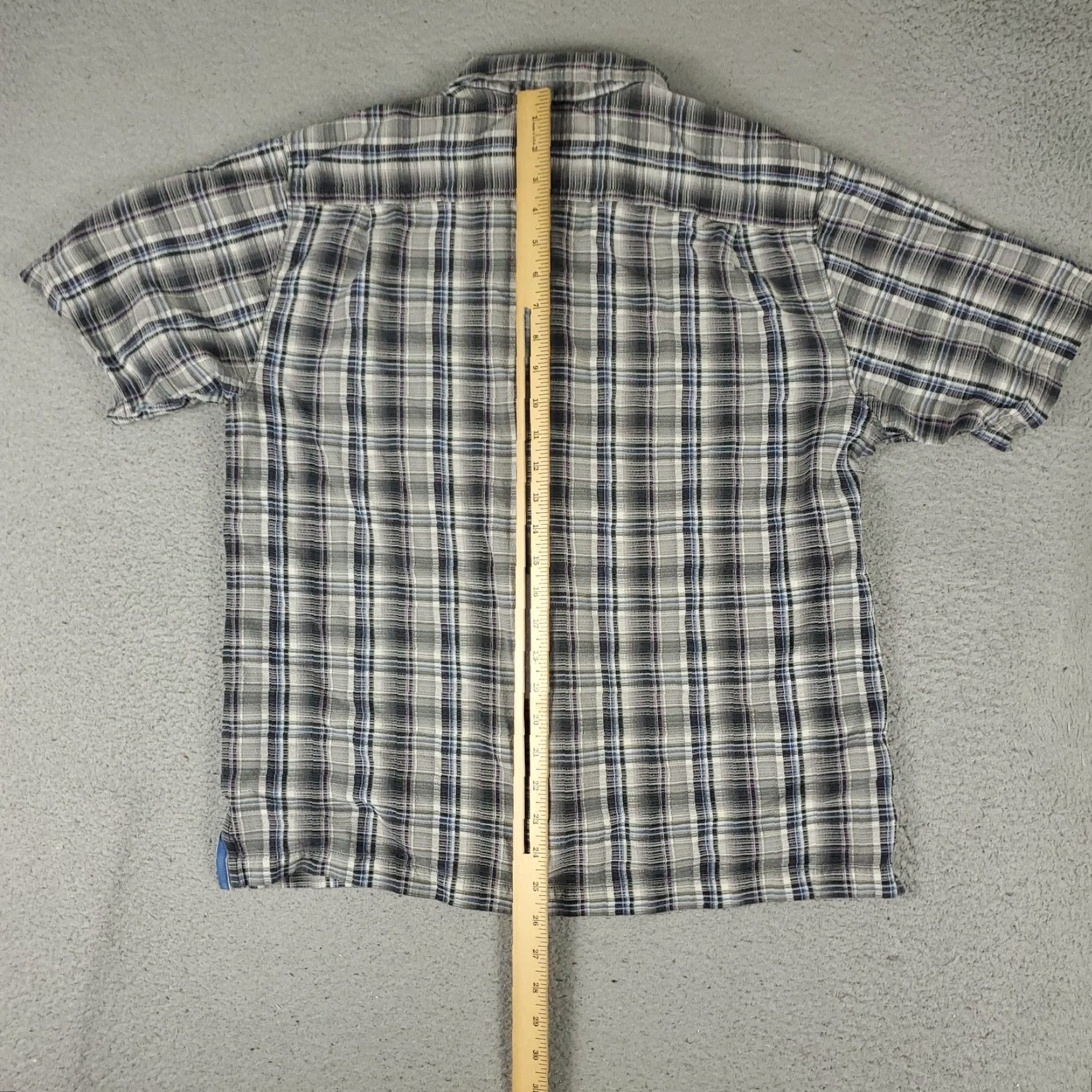 Tommy Bahama Tommy Bahama Silk Shirt Mens Medium Gray Plaid Button-Up Short Sleeve Hawaiian Size US M / EU 48-50 / 2 - 3 Thumbnail