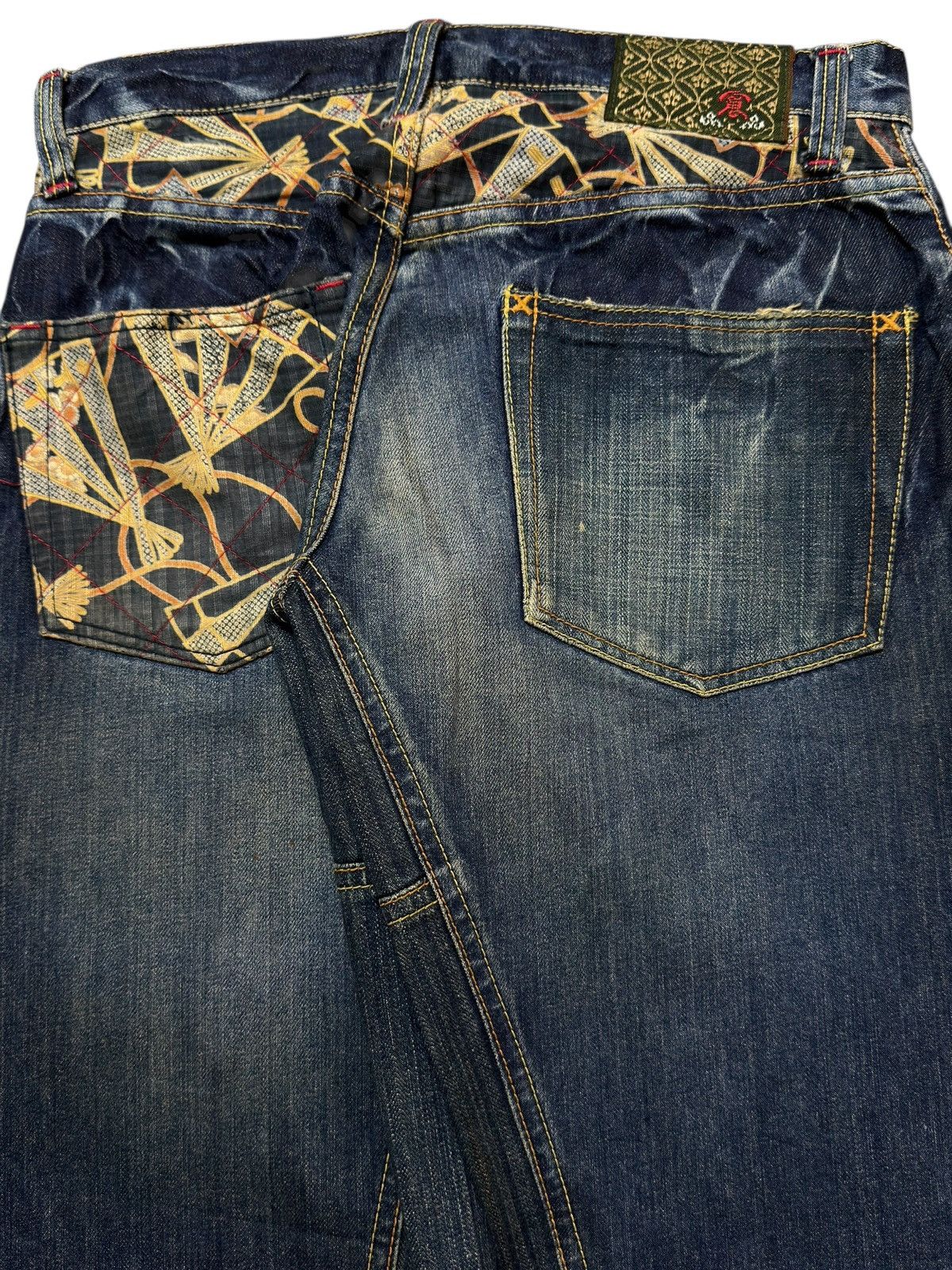 Eternal Vtg 90s Japan Eternal Faded Thunder Wash Distressed Wide Leg Size US 31 - 6 Thumbnail