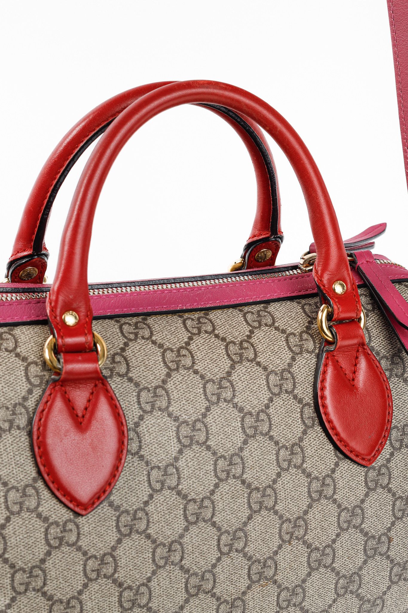 Gucci Gucci Beige & Ebony GG Supreme Canvas Top Handle Bag Size ONE SIZE - 9 Thumbnail