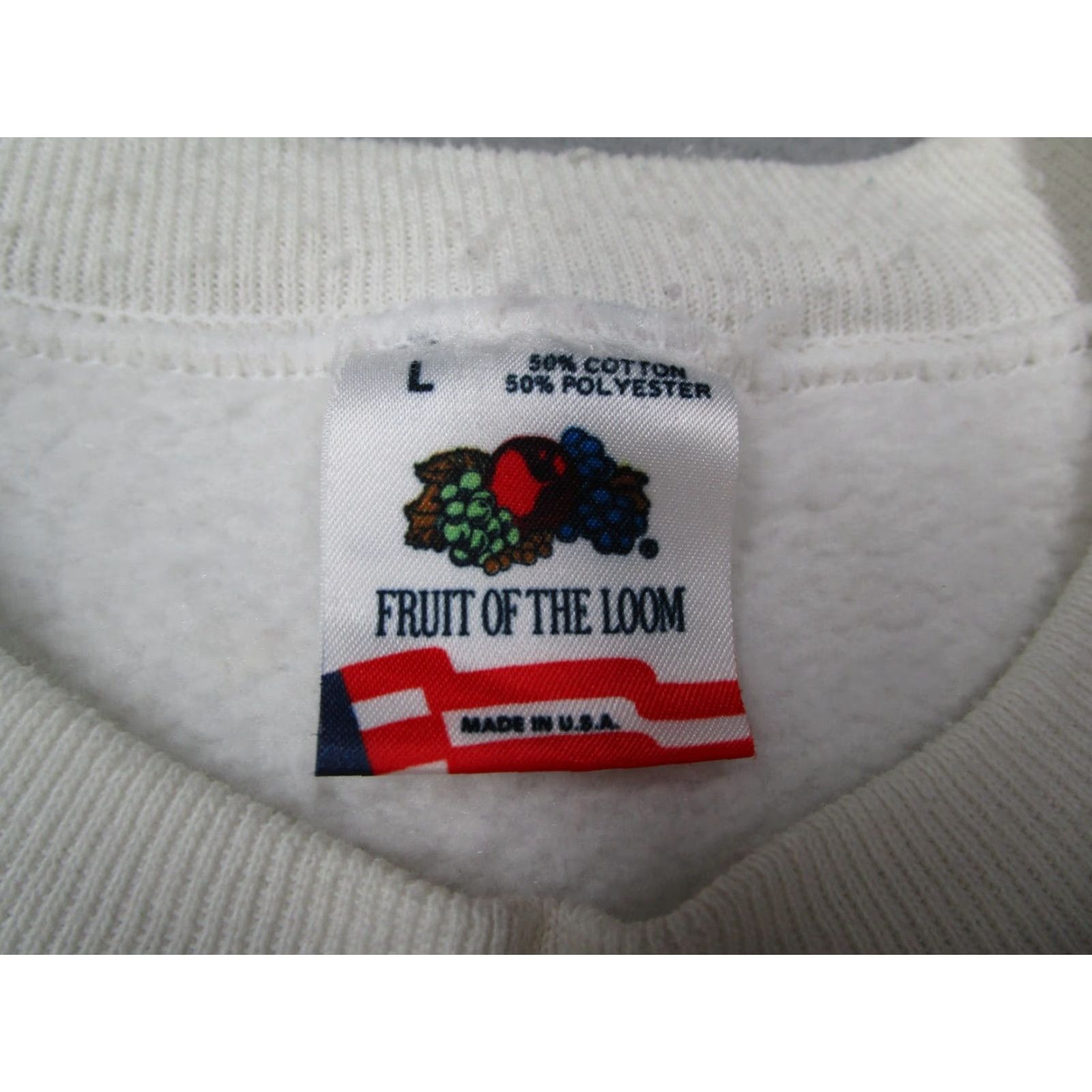 Fruit Of The Loom VINTAGE Vanguard Windsurfing Mens White Pullover FRUIT OF THE LOOM Sweatshirt L Size US L / EU 52-54 / 3 - 2 Thumbnail