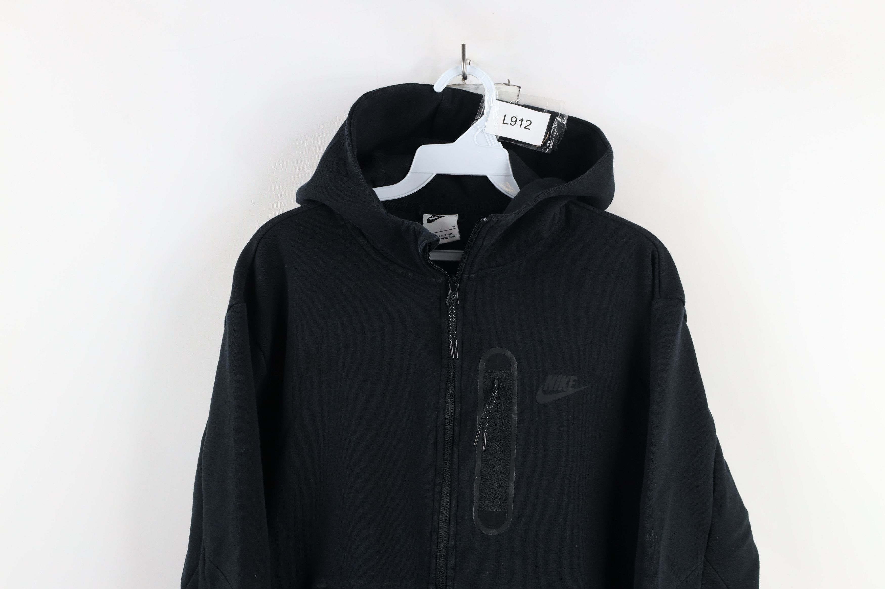 Nike × Vintage Nike Tech Fleece Spell Out Full Zip Hoodie Sweatshirt Black Size S / US 4 / IT 40 - 2 Thumbnail