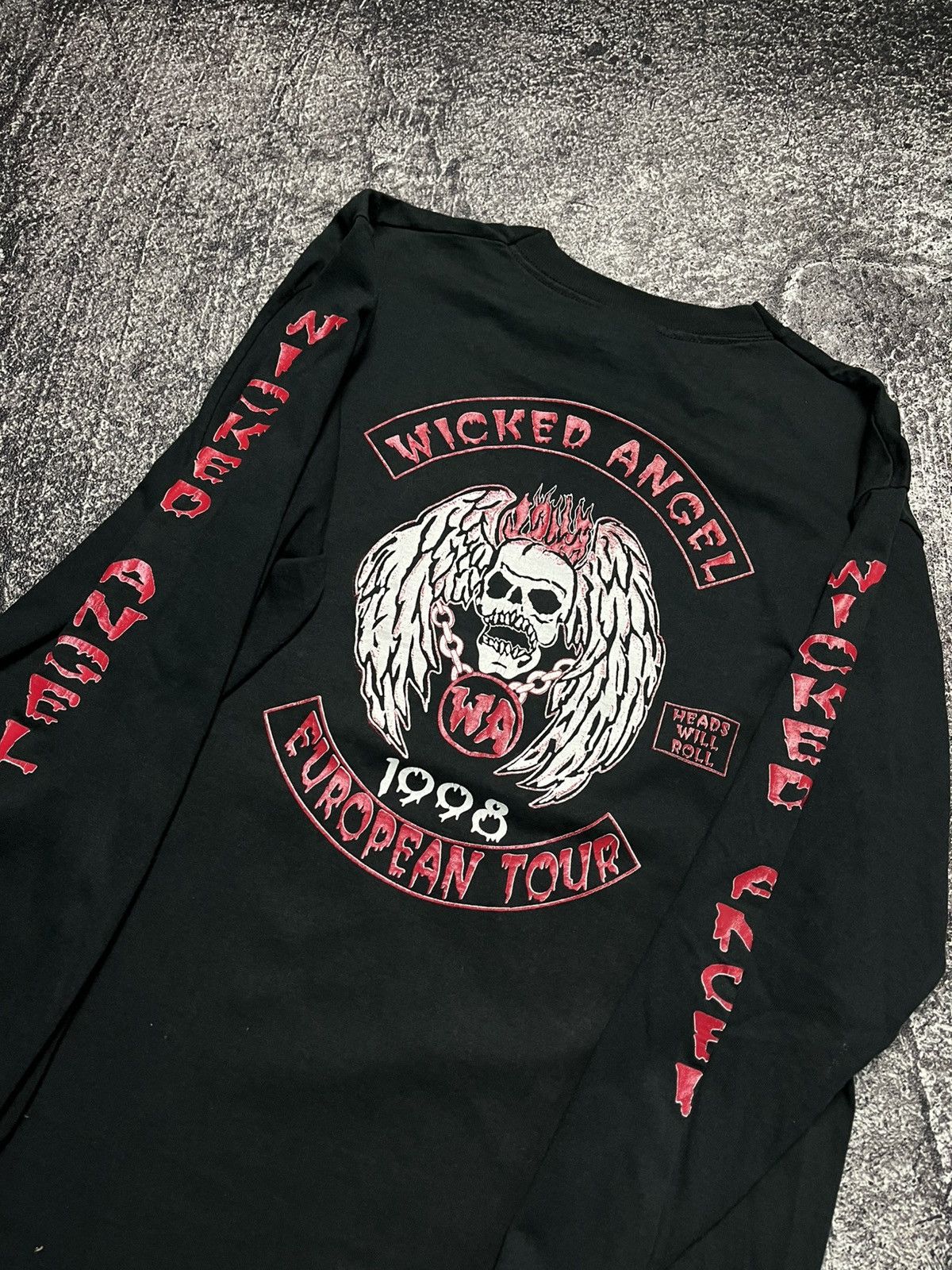 Band Tees Vintage Wicked Angel European Tour 1998 Long Sleeve Black Size US L / EU 52-54 / 3 - 3 Thumbnail