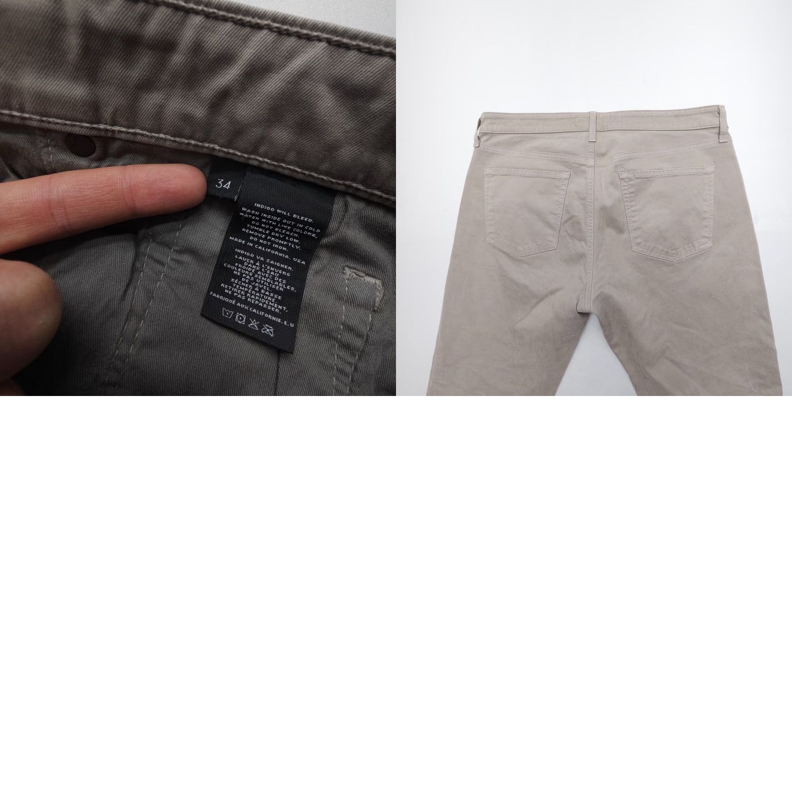 J Brand J. Brand Kane 5-Pocket Pants Mens 34 Chino Khaki Beige Cotton Twill Regular Straight Pocket 5-Design Vintage No Women Mens Size US 34 / EU 50 - 8 Thumbnail