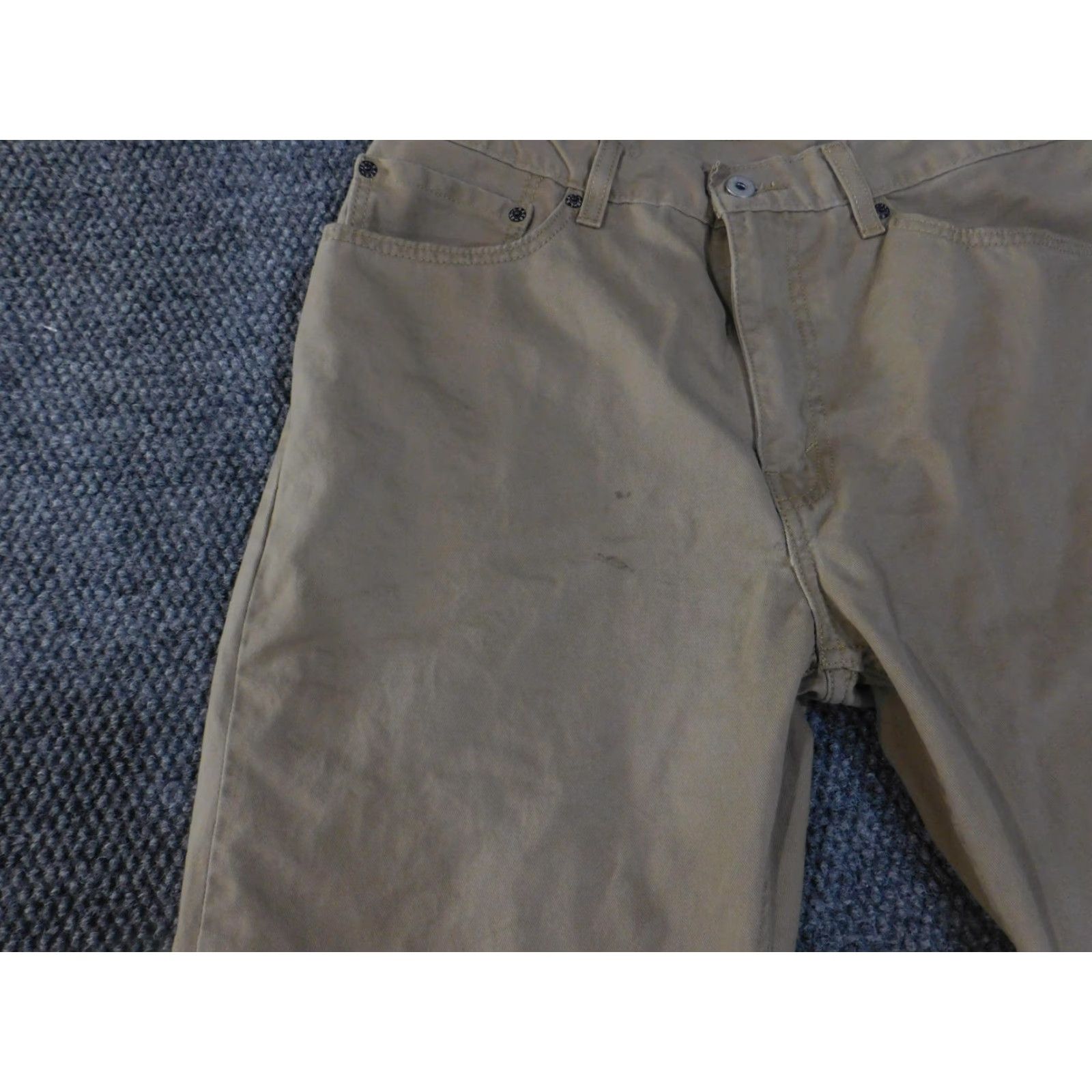 Levi's VINTAGE Levi's 505 Jeans Mens 36x32 Khaki Tan Straight Zip Fly Twill Regular Fit Size US 36 / EU 52 - 3 Thumbnail