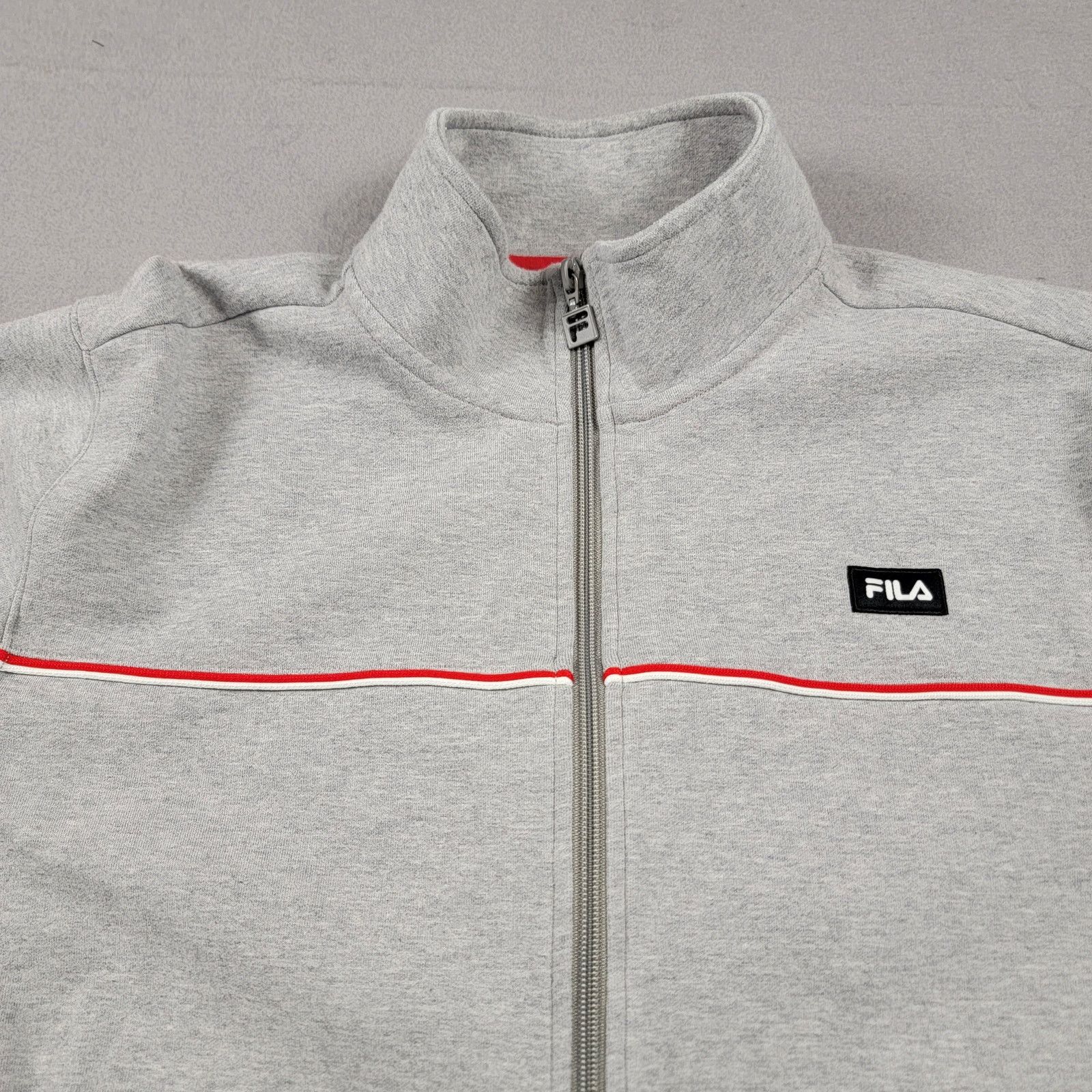 Fila Fila Mens Zip Up Jacket Sz L Gray (548) Size US L / EU 52-54 / 3 - 3 Thumbnail