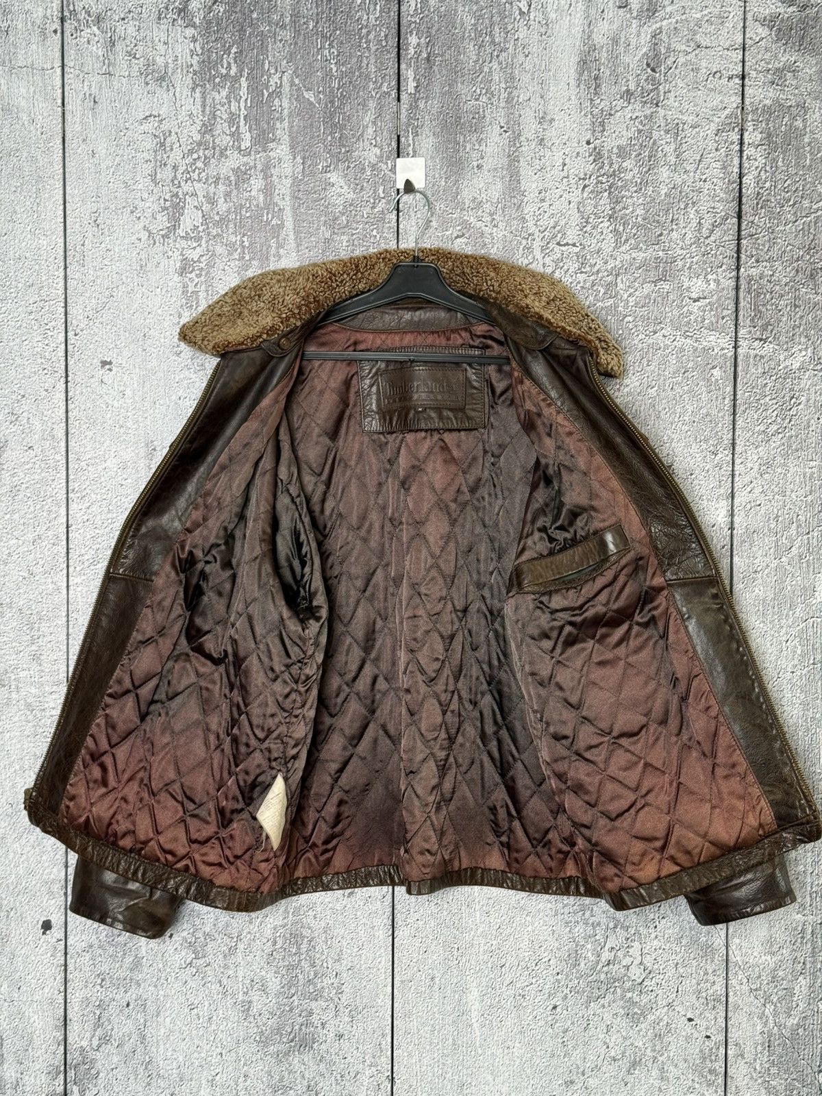 Timberland Vintage Timberland Leather Jacket Brown Shearling Collar Size US M / EU 48-50 / 2 - 22 Thumbnail