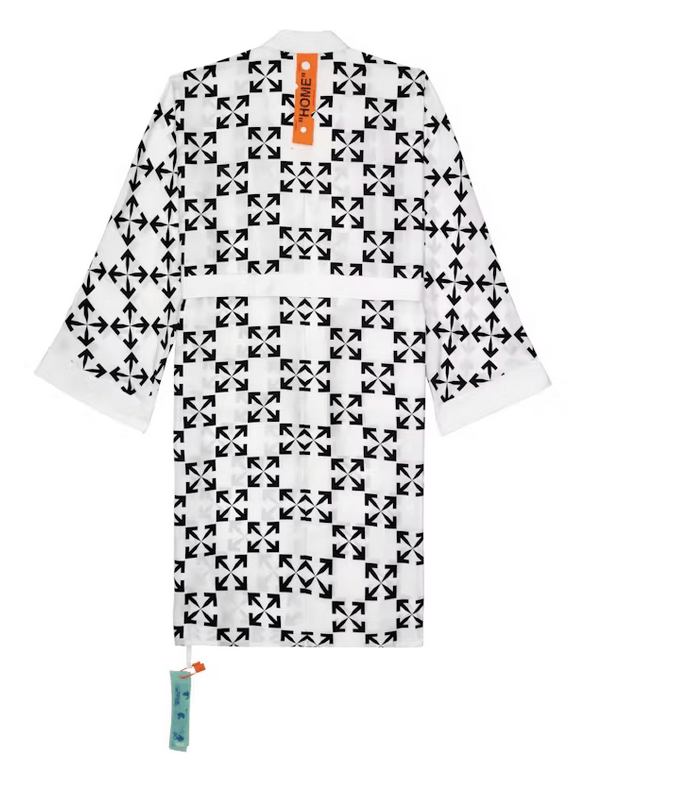 Off-White Off-White Virgil Abloh Arrow Pattern Silk Robe Kaftan M Size US M / EU 48-50 / 2 - 3 Thumbnail