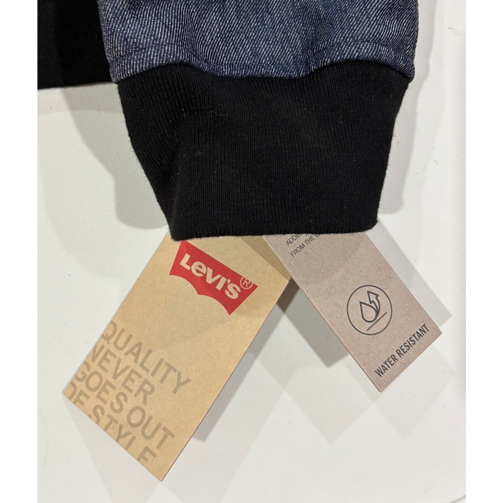 Levi's *R40 LEVI'S Men's Softshell Bomber Jacket Denim Blue Medium Size US M / EU 48-50 / 2 - 8 Thumbnail