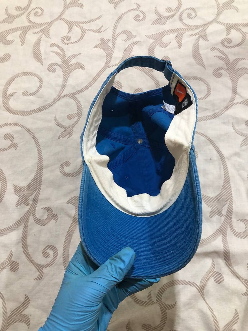 Nike Nike Mini Swoosh Embroidered Blue Dad Cap Hat Size ONE SIZE - 12 Thumbnail