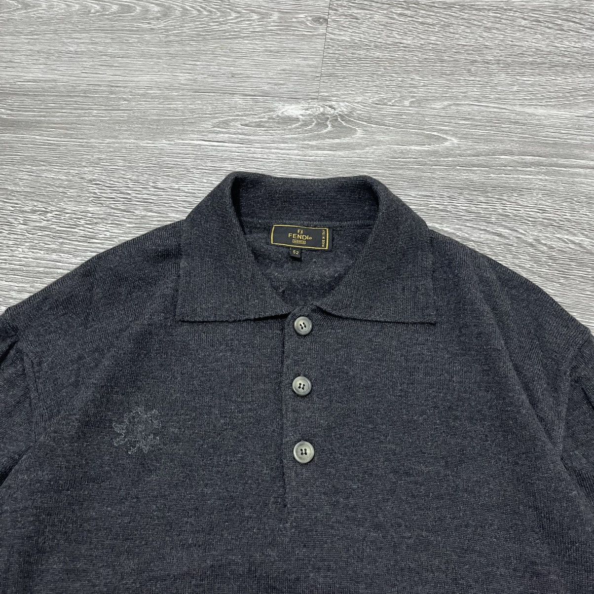 Fendi 2000's Fendi Wool Shirt Collar Polo Knit Luxury Size US L / EU 52-54 / 3 - 2 Thumbnail