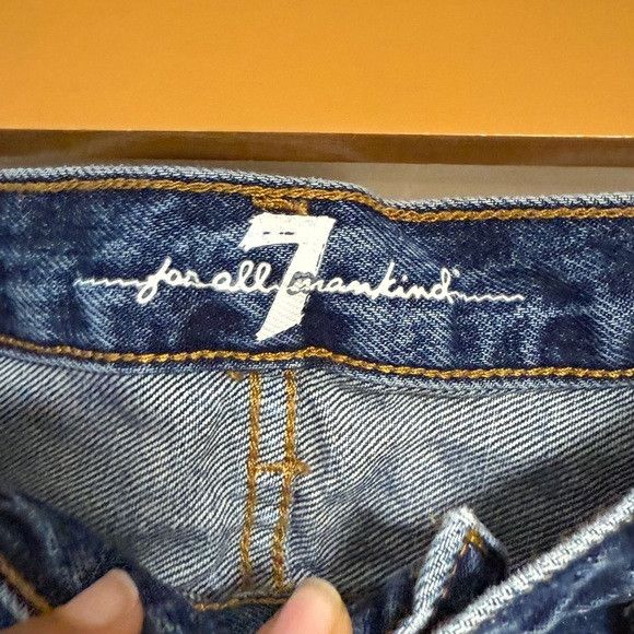 7 For All Mankind 7 For All Mankind Distressed Denim Mini Skirt Size 28 Size 28" / US 6 / IT 42 - 10 Thumbnail