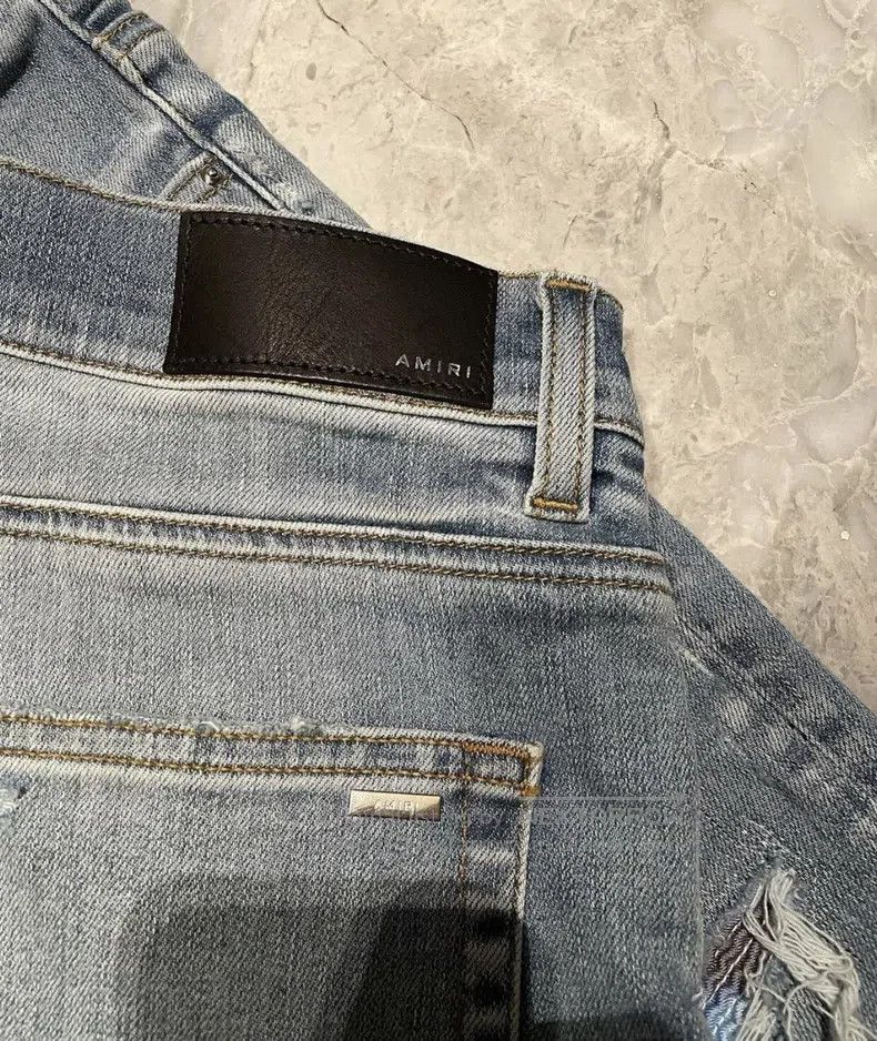 Amiri Amiri Classic rendered patchwork destroyed blue denim Size US 36 / EU 52 - 3 Thumbnail