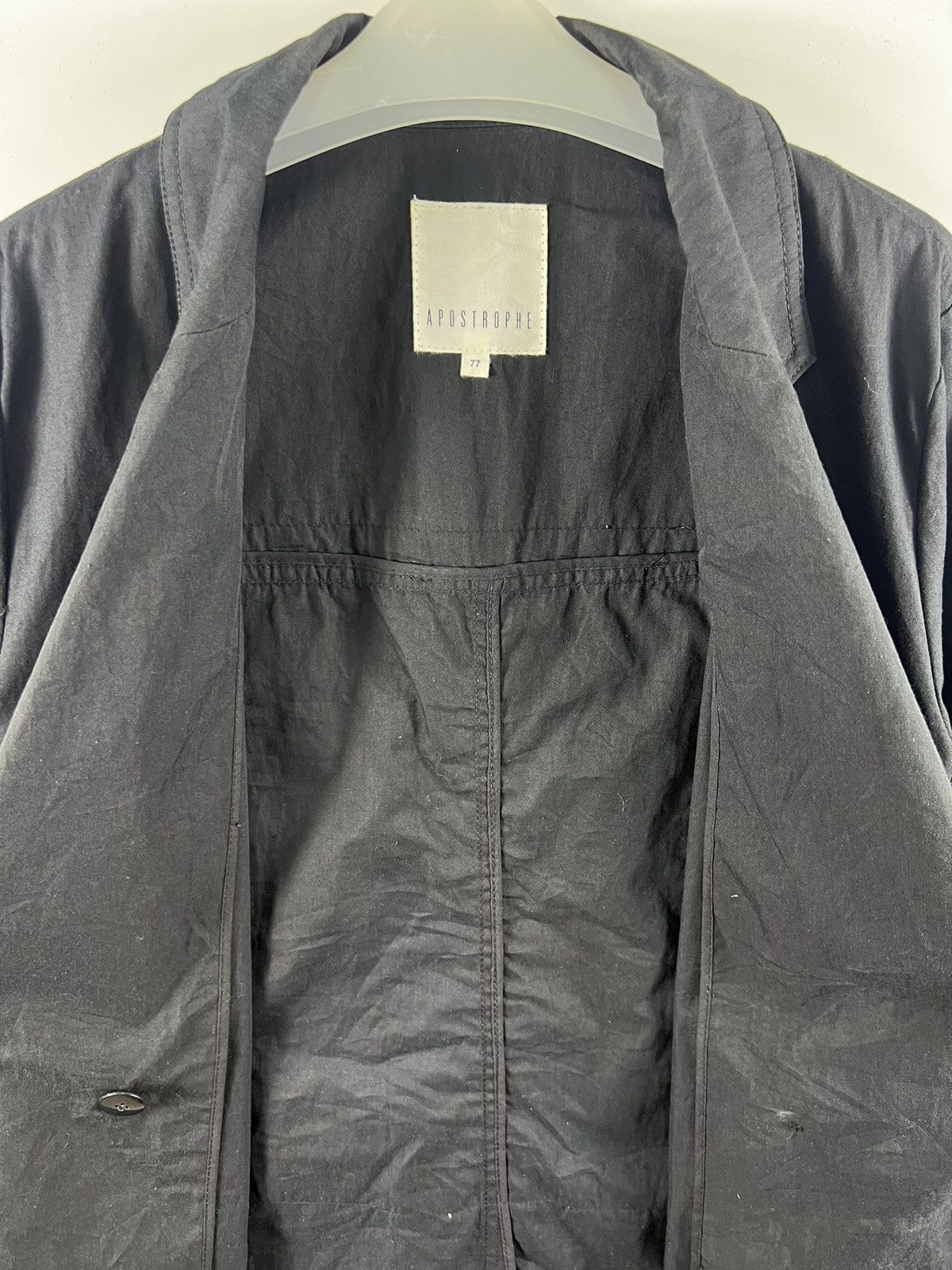 Japanese Brand Unisex 🔥 Apostrophe Patch japan Yohji style long jacket Size US M / EU 48-50 / 2 - 8 Thumbnail