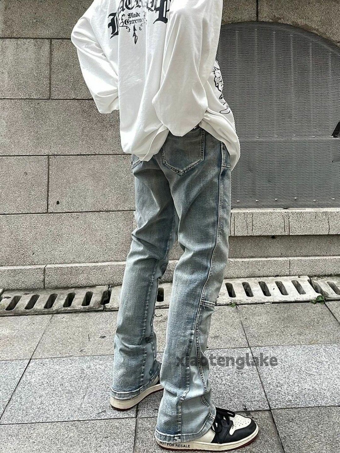 Jean × Vintage washed faded cleanfit yuppie bootcut carpenter jeans Size US 34 / EU 50 - 4 Thumbnail