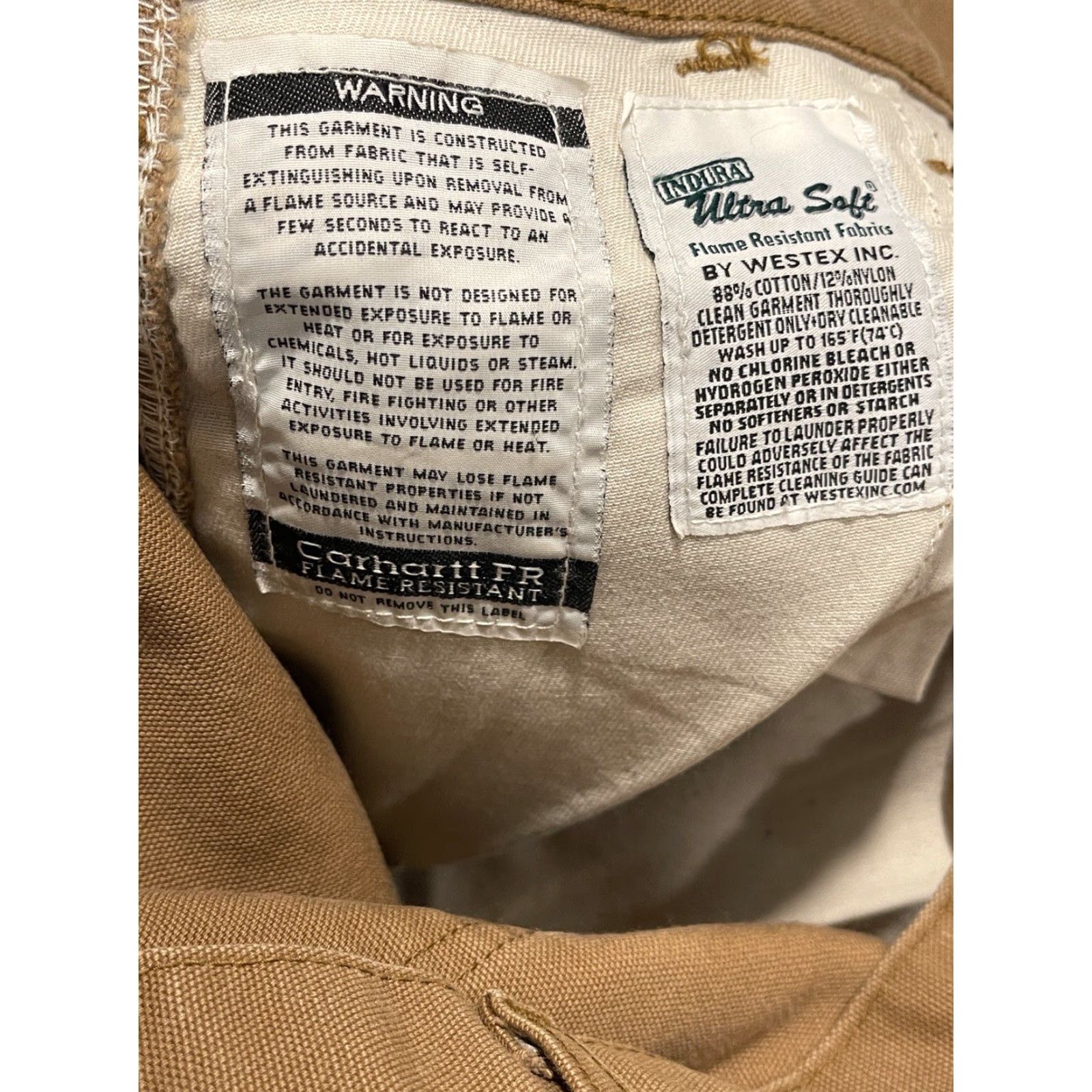 Carhartt Carhartt FR Jeans Pants Brown 37X32.5 Mens Workwear Flame-Resistant Utility Pocket Cell Phone Pocket Original Fit Size US 37 - 7 Thumbnail
