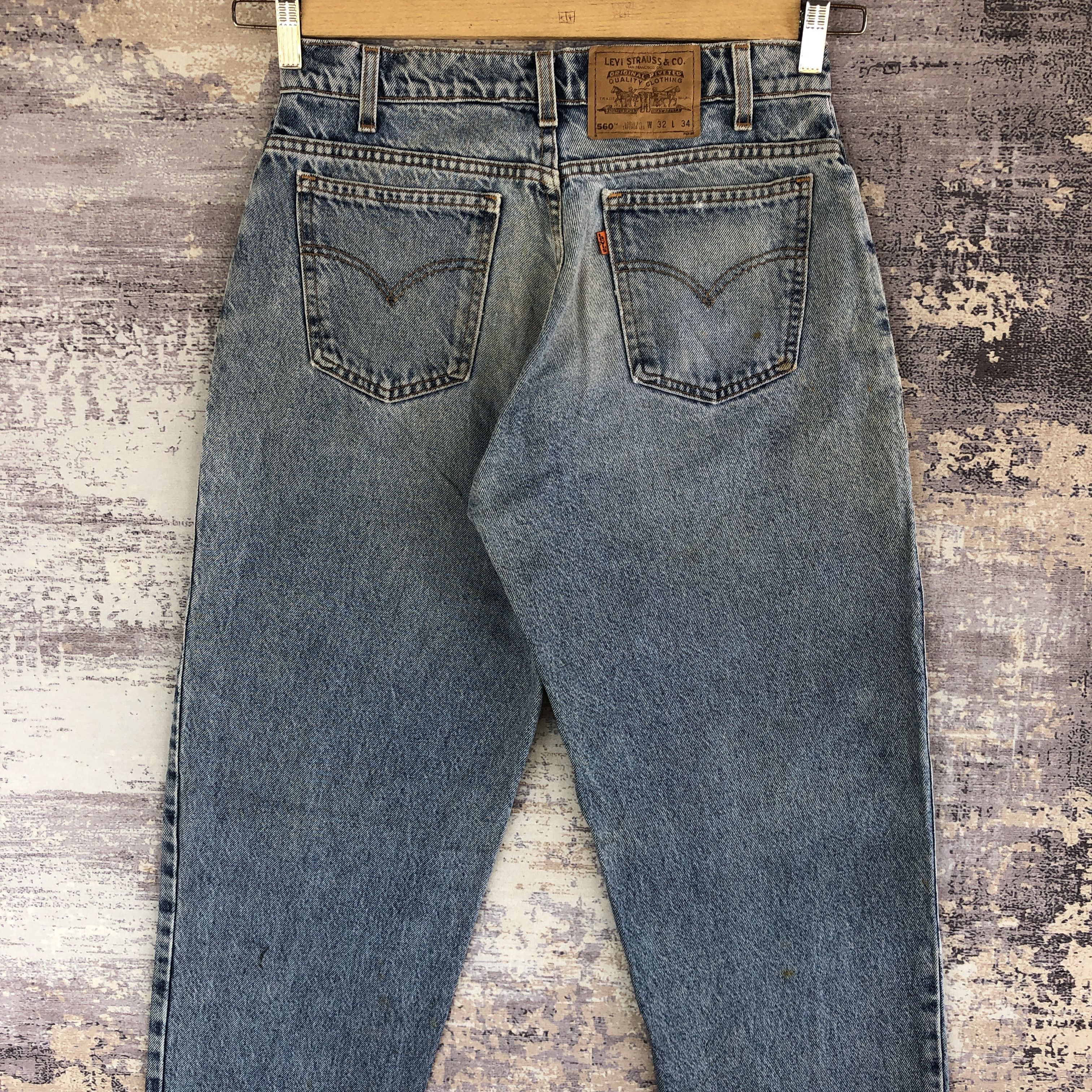 Levi's Vintage Levis 560 Jeans Distressed Orange Tab Levis Denim Size US 30 / EU 46 - 4 Thumbnail