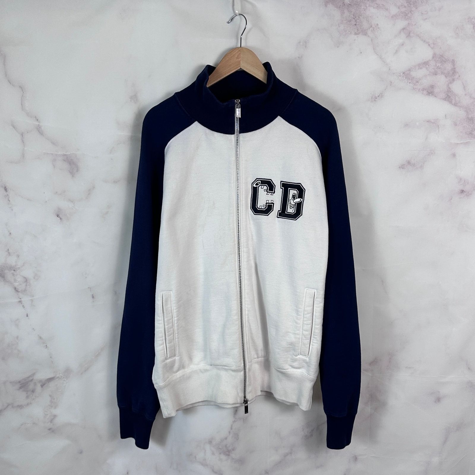 Dior Kenny Scharf White/Navy Zip-Up Sweatshirt Size US XL / EU 56 / 4 - 1 Thumbnail