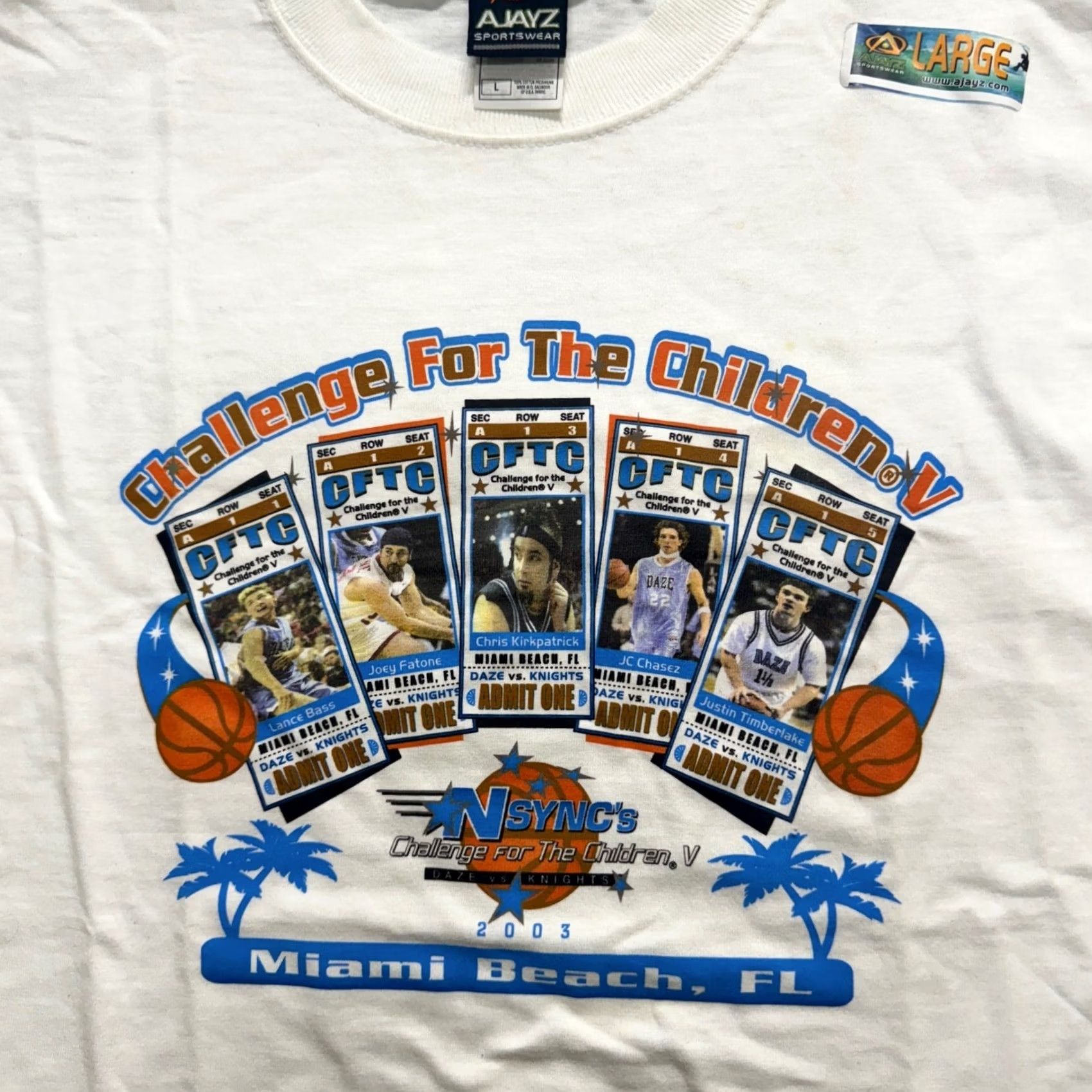 Vintage VINTAGE 2003 Nsync's Challenge Miami Beach Basketball T-Shirt Men's L Y2K Size US L / EU 52-54 / 3 - 6 Thumbnail