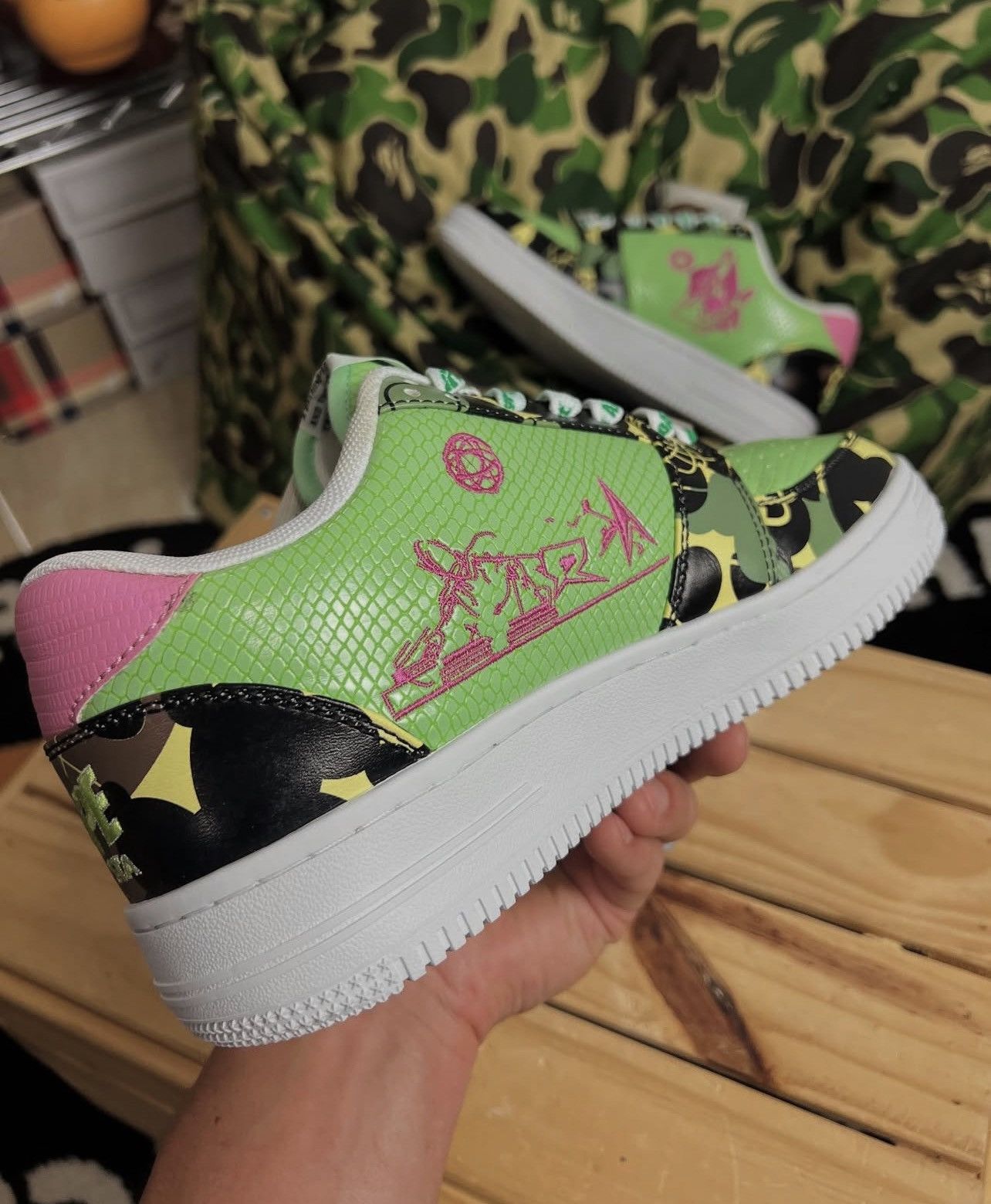 Bape × Futura 2021 A Bathing Ape x Unkle Futura Multi Leather Bapesta Size US 8 / EU 41 - 18 Thumbnail