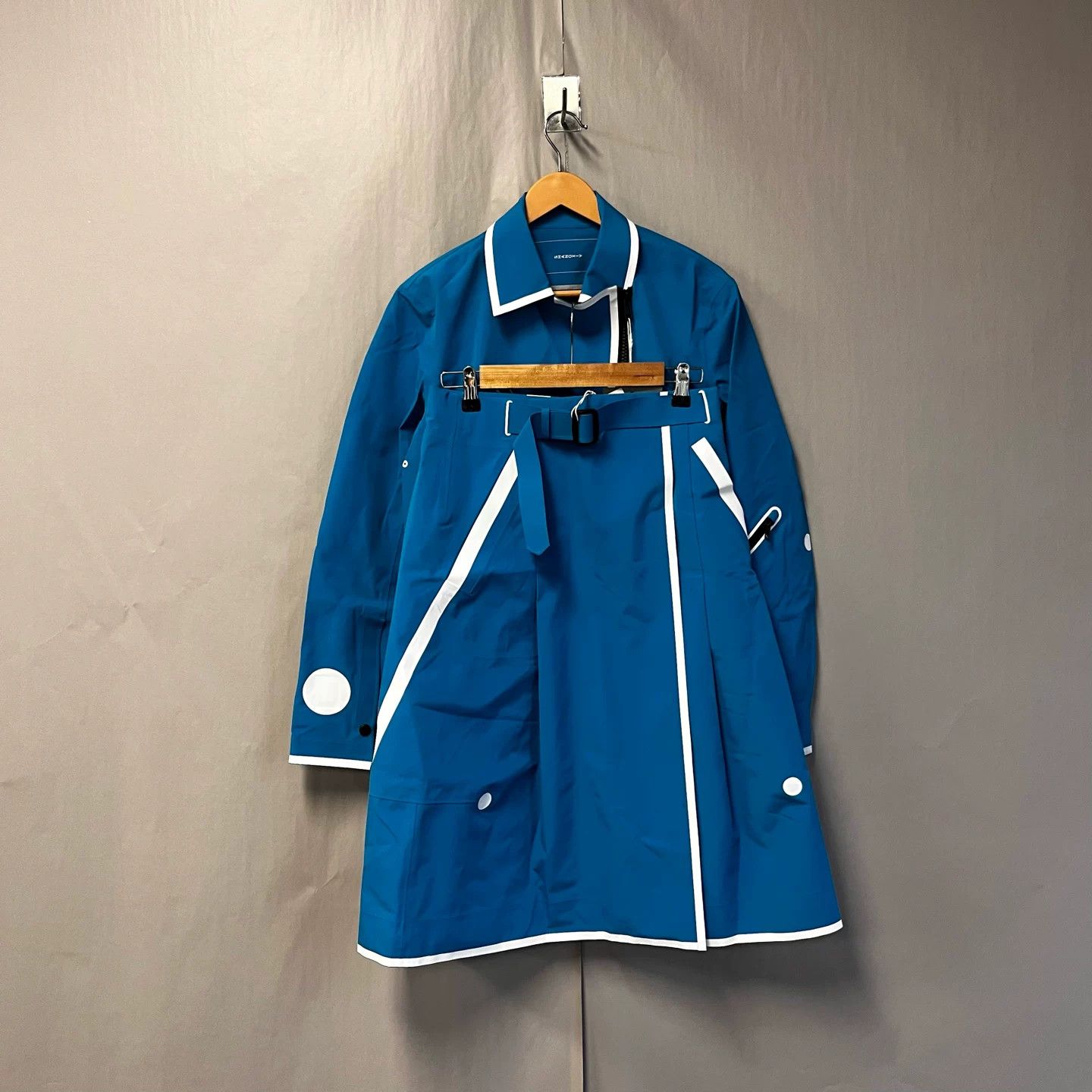 Hermes Hermès Shangxia Blue Coat Skirt Set Size S / US 4 / IT 40 - 1 Thumbnail