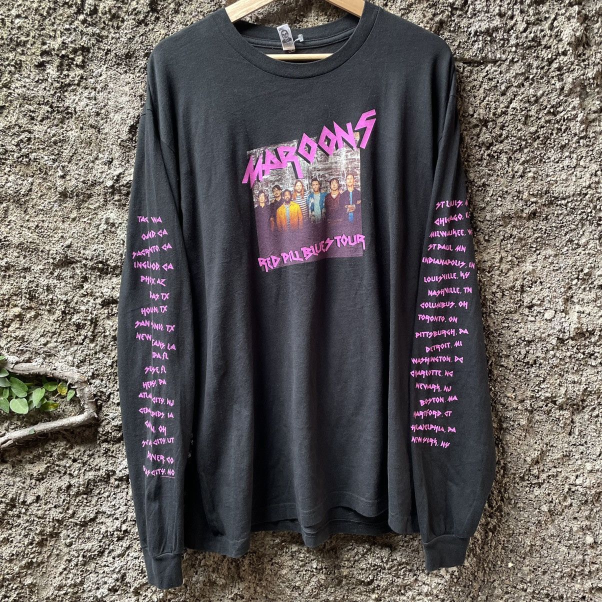 Band Tees Maroon 5 red pills blues tour 2018 longsleeve Size US XL / EU 56 / 4 - 1 Thumbnail