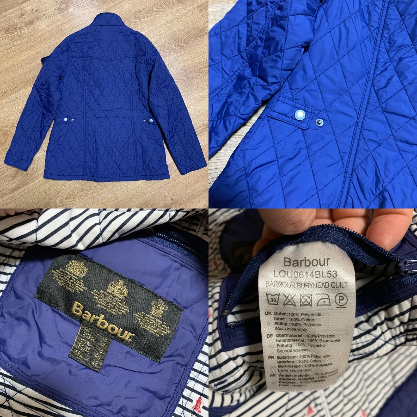 Barbour Barbour Jacket Womens M Blue Buryhead Quilted Size USA Size M / US 6-8 / IT 42-44 - 8 Thumbnail