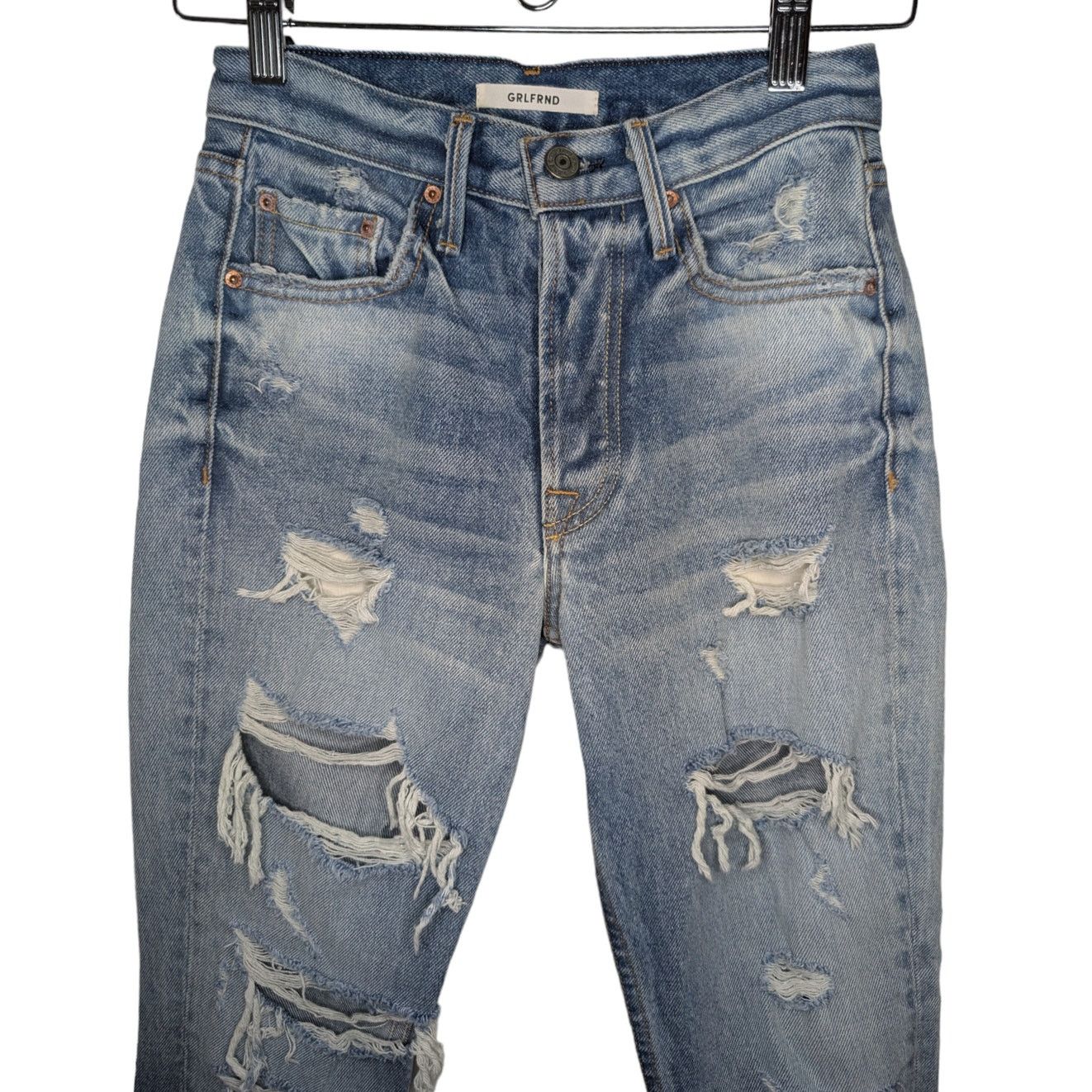 GRLFRND GRLFRND Karolina High Rise Skinny Blue Jean In Rumi Size 23" - 3 Thumbnail