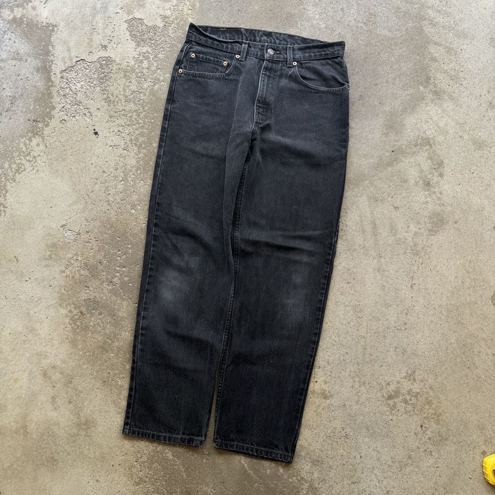 Levi's 90s Levi's 550 Faded Black Jeans USA ERD Grunge Chrome Biker Size US 32 / EU 48 - 9 Thumbnail