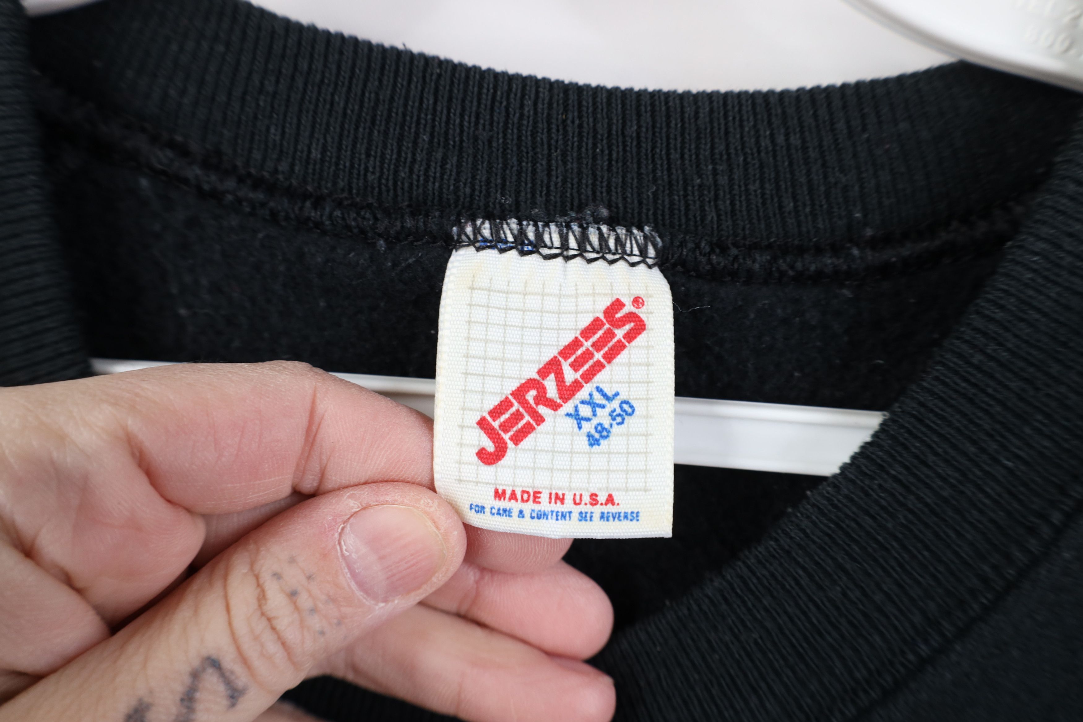Vintage Vintage 90s Streetwear Blank Crewneck Sweatshirt Black USA Size US XXL / EU 58 / 5 - 7 Thumbnail
