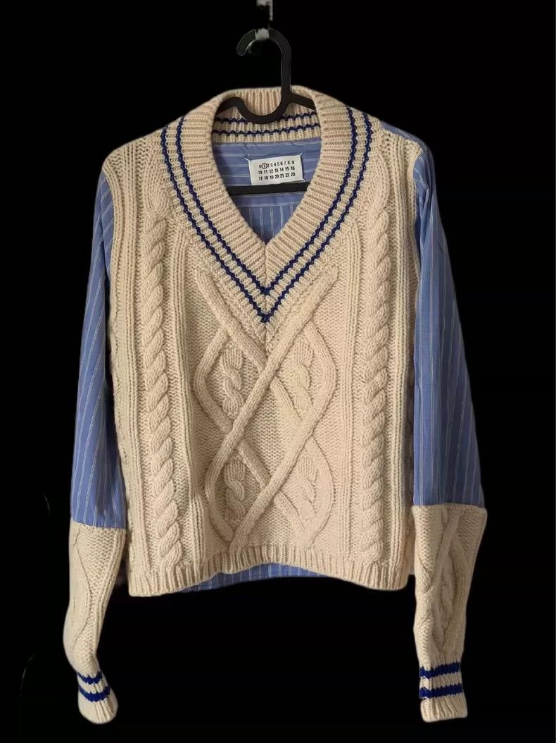 Maison Margiela Maison Margiela Knitted stitched striped shirt lining Size XS / US 0-2 / IT 36-38 - 1 Thumbnail