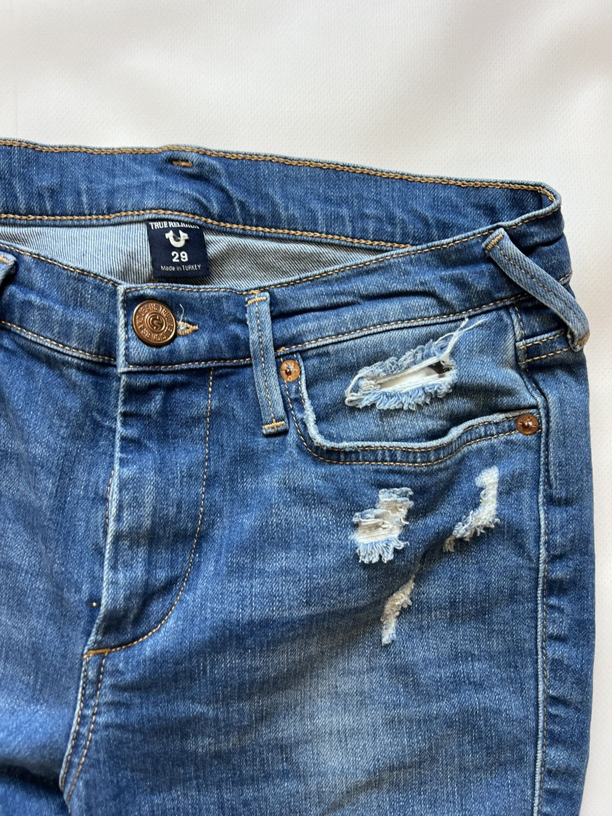 True Religion True Religion Blue Denim Pants Jeans Womens Size 29" - 6 Thumbnail