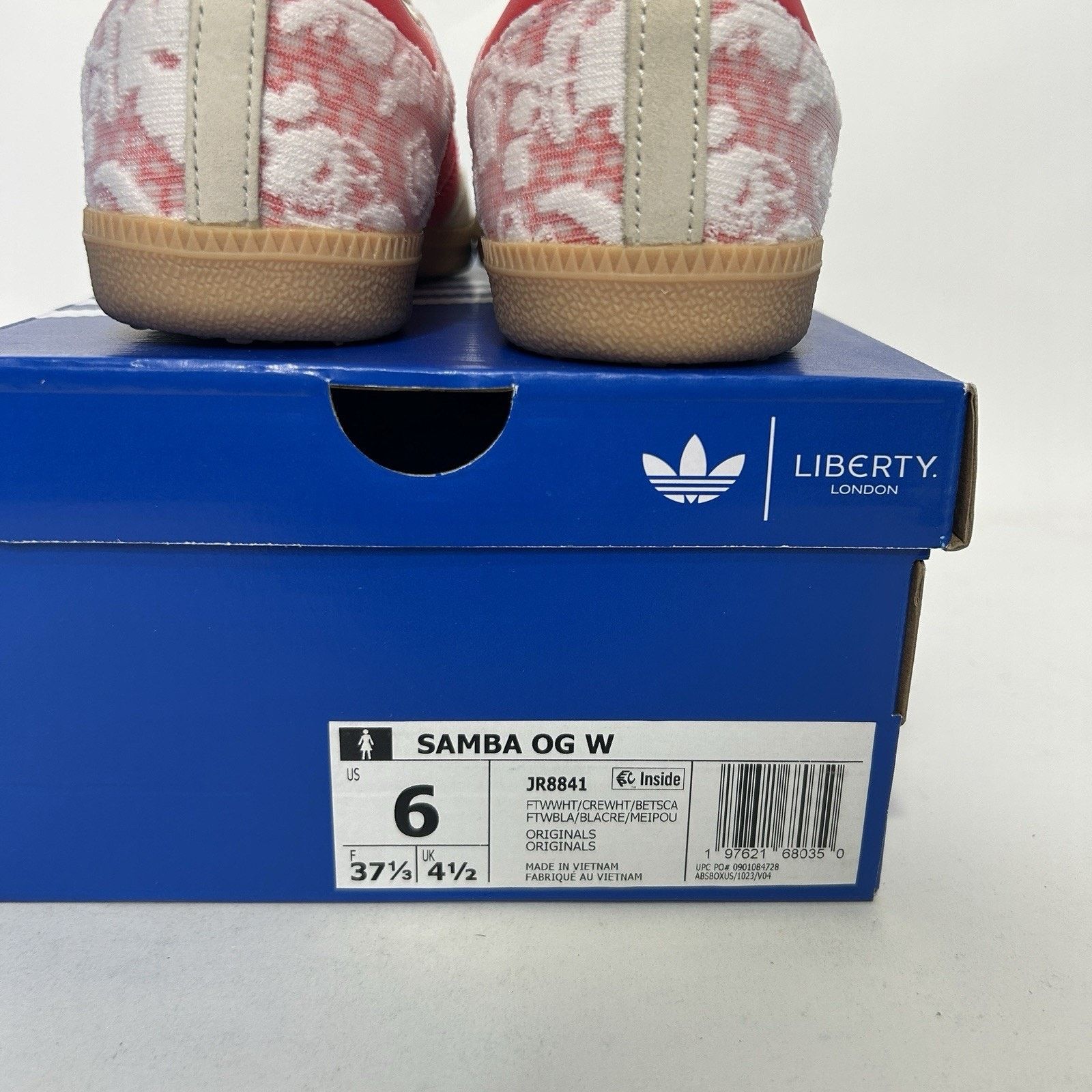 Adidas Adidas Samba OG X Liberty London - “Better Scarlet” JR8841 Size US 6 / IT 36 - 5 Thumbnail