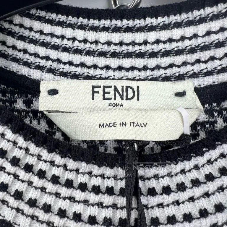 Fendi Fendi Black and white old flower FF full-print knitted sho Size XXS / US 00 / IT 34 - 3 Thumbnail