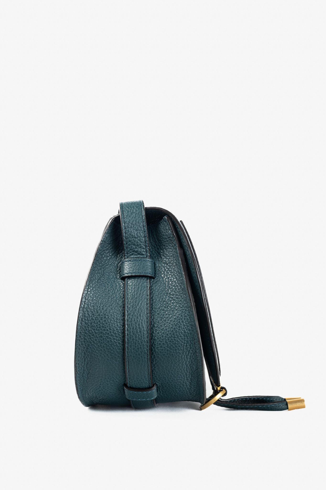 Chloe Chloe Marcie Small Steel Blue Grained Leather Crossbody Size ONE SIZE - 3 Thumbnail